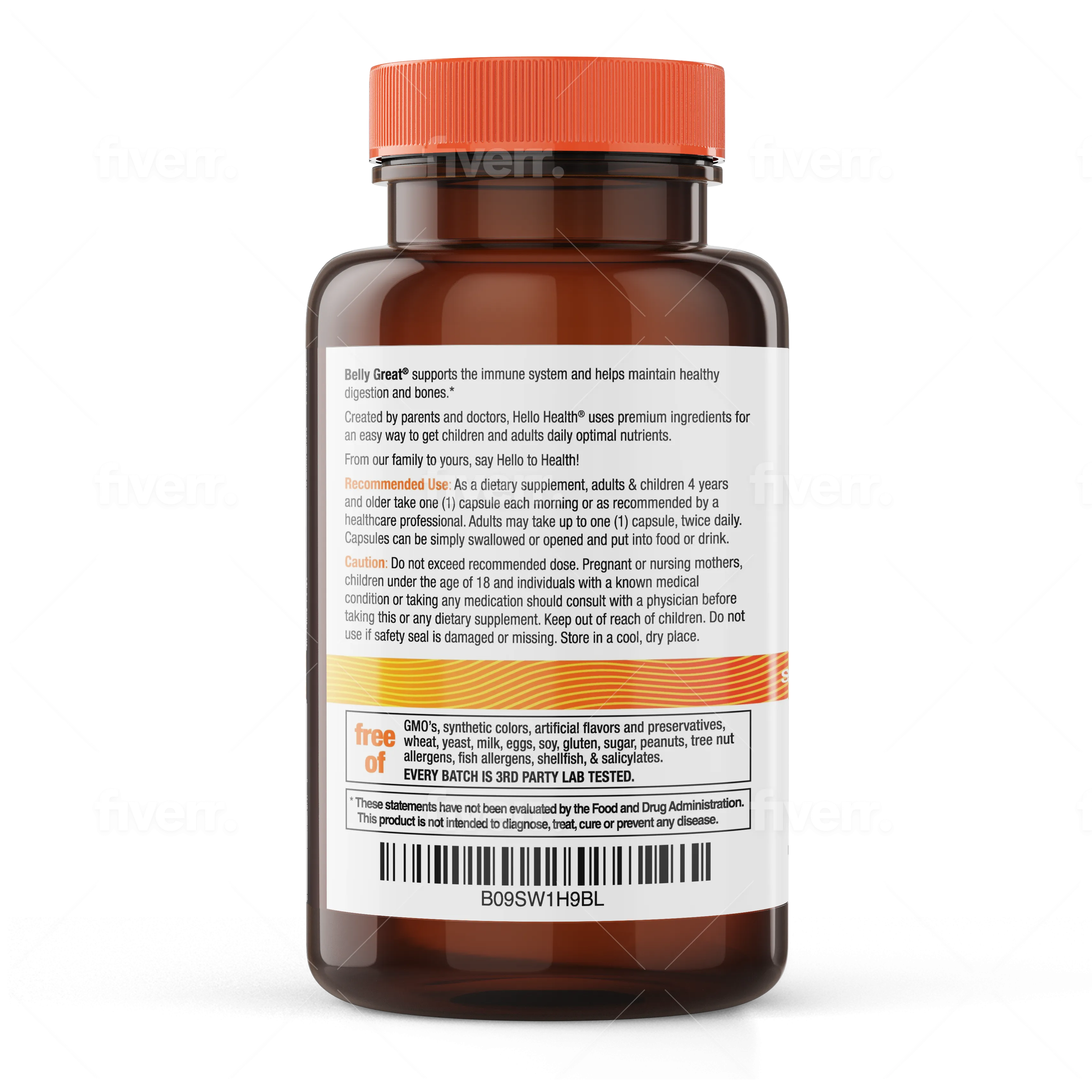 15-in-1 Pre-Probiotics + D3 + Methylfolate capsules - Belly Great - Image 3