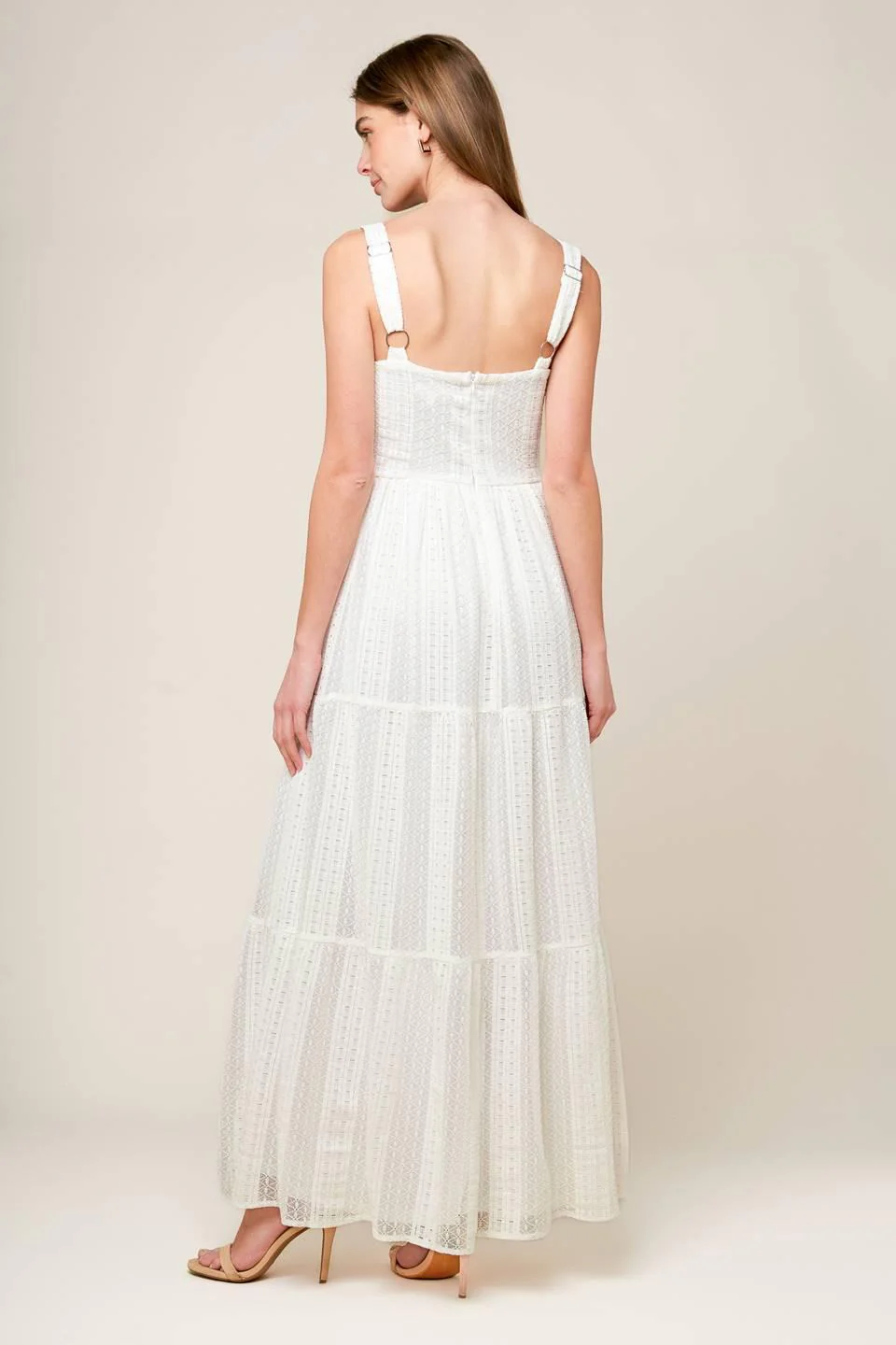 AFTER THE RAIN WHITE LACE MAXI DRESS - Image 2
