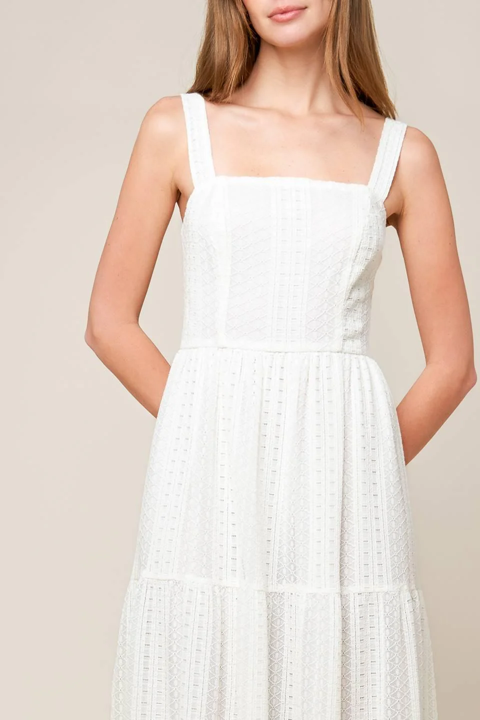 AFTER THE RAIN WHITE LACE MAXI DRESS - Image 3