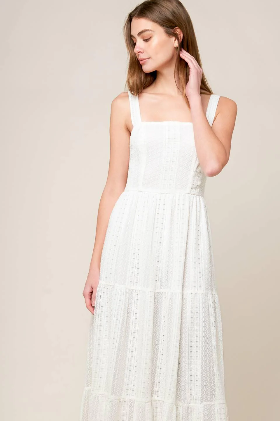 AFTER THE RAIN WHITE LACE MAXI DRESS - Image 4