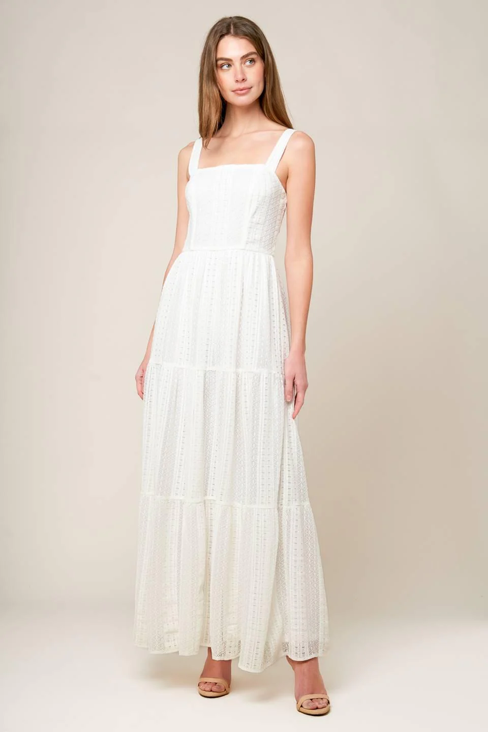 AFTER THE RAIN WHITE LACE MAXI DRESS - Image 5