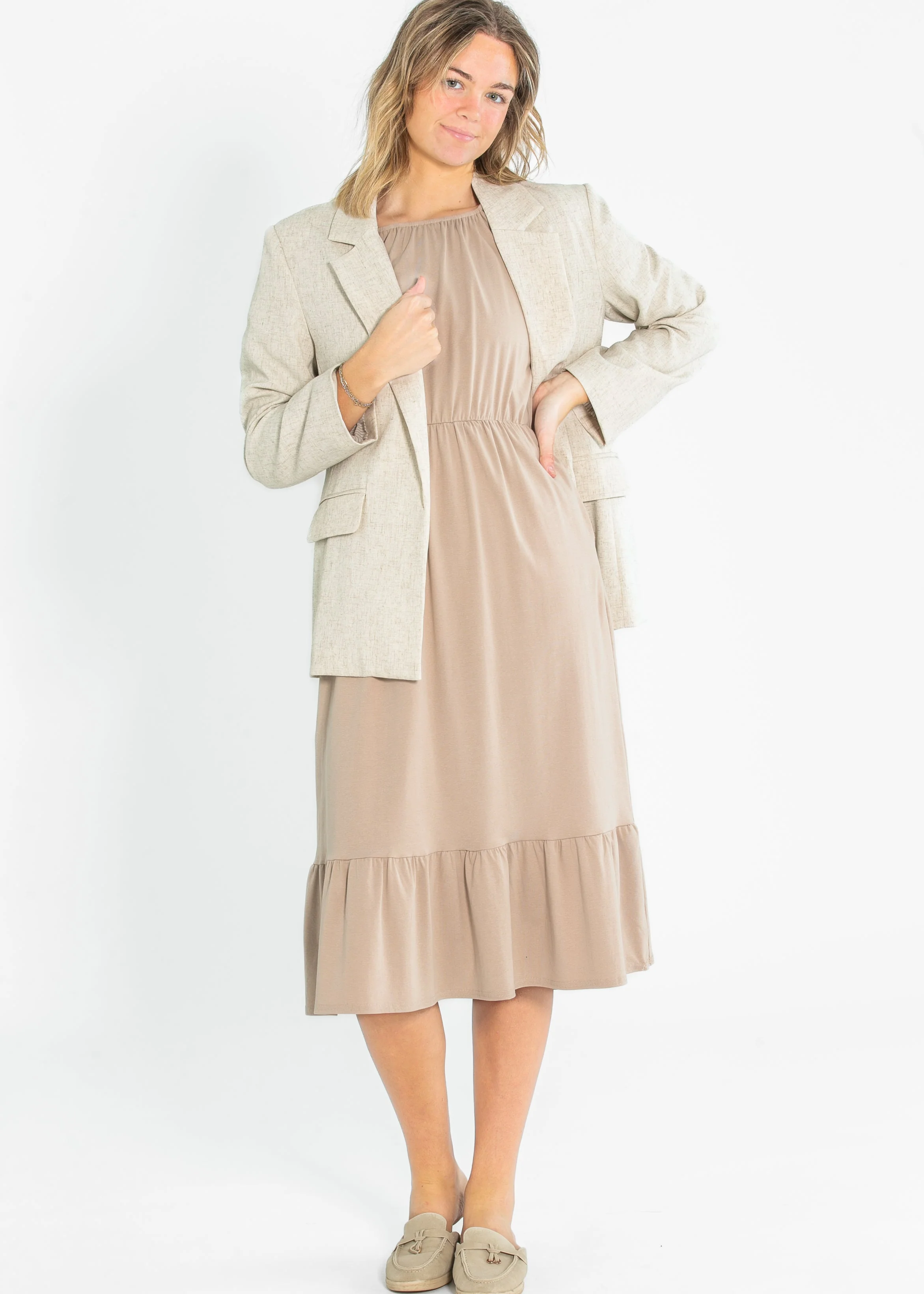 Amy Puff Sleeve Midi Dress - Image 14