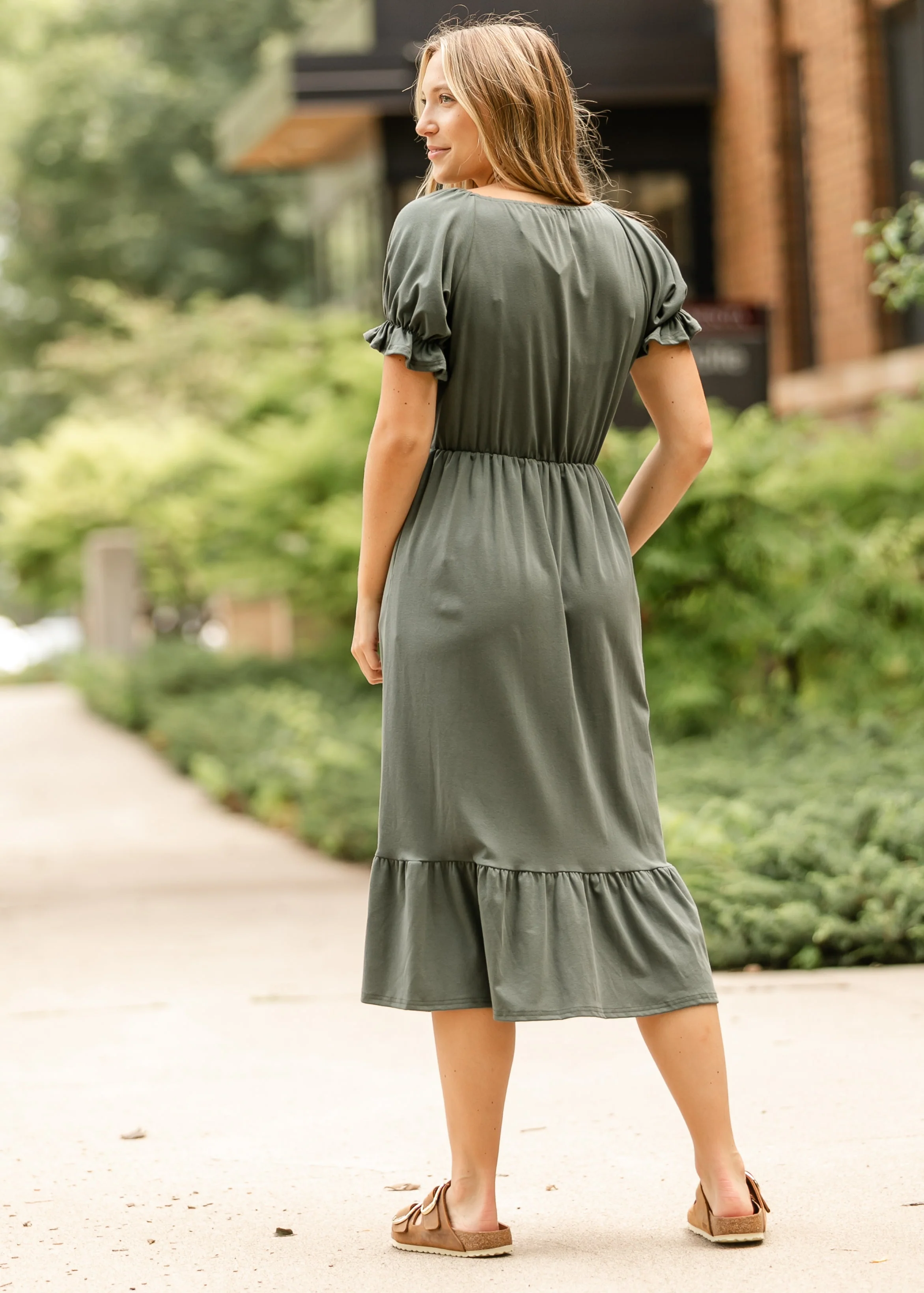 Amy Puff Sleeve Midi Dress - Image 7