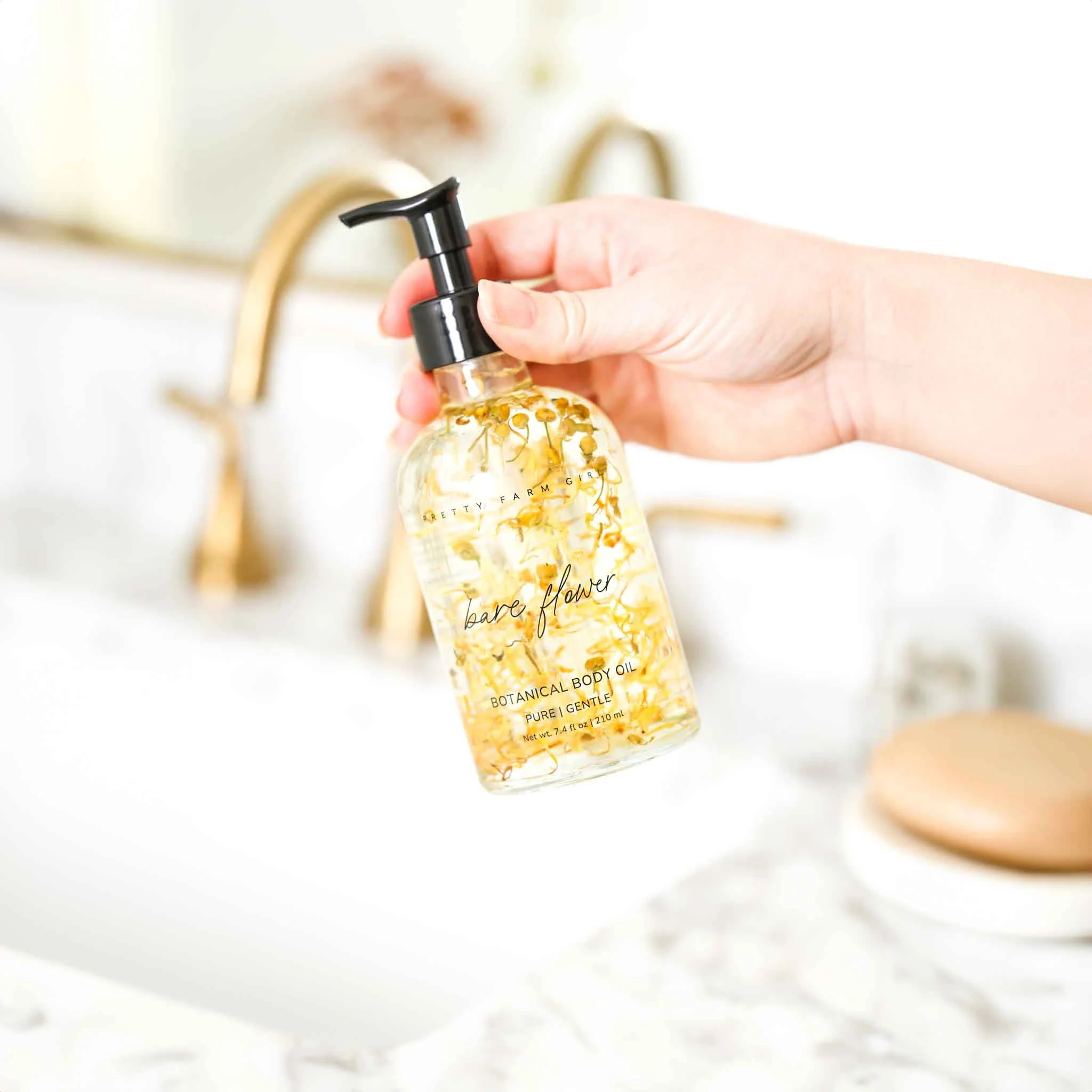 Bare Flower Natural Fragrance Free Body Oil - Best for Sensitive Skin - Image 2
