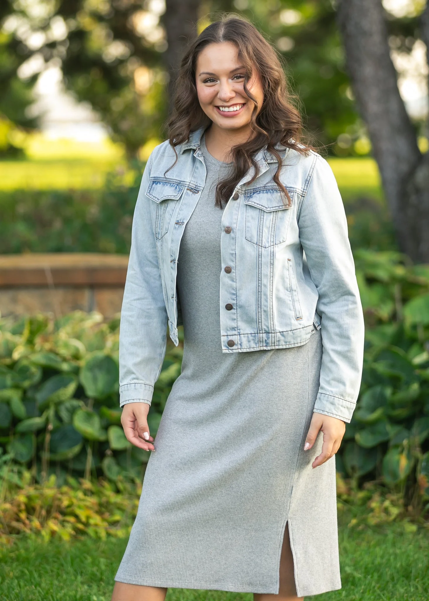 Baylor Gray Ribbed T-shirt Dress - Image 9