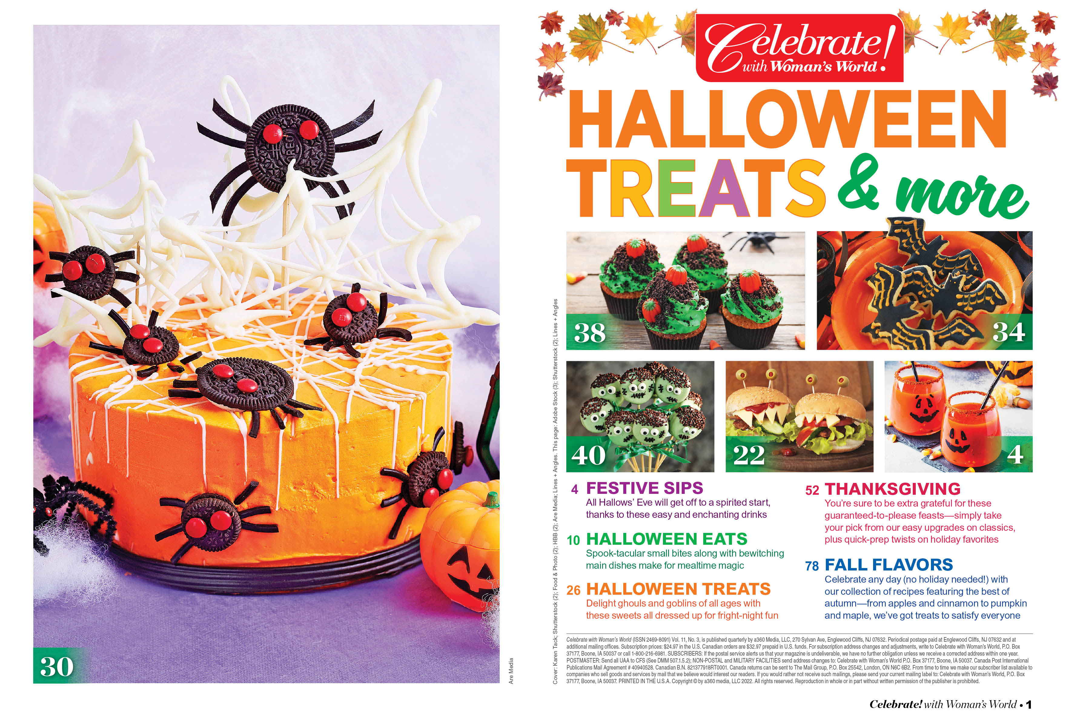 Celebrate with Woman's World - Halloween Treats: 109 Recipes, Cocktails, Snacks, Dinner, Cakes, Minis, Cupcakes, + Delicious Thanksgiving Ideas - Image 2