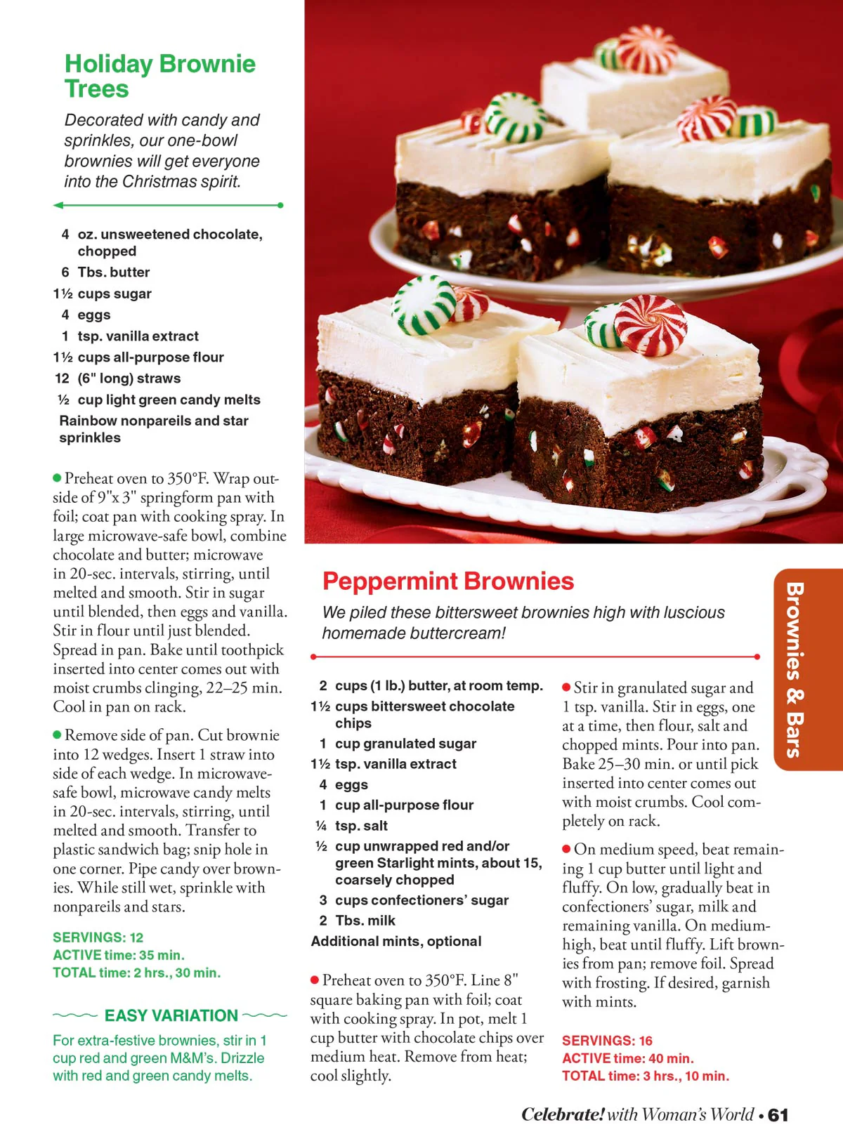 Celebrate With Woman's World - Holiday Treats & More: 98 Recipes, Cookies, Cakes, Cupcakes, Pies, Tarts, Brownies, Bars, Brunch, Festive Dinner, Candies, Clever Designs, Holiday Gift Guide & More! - Image 5