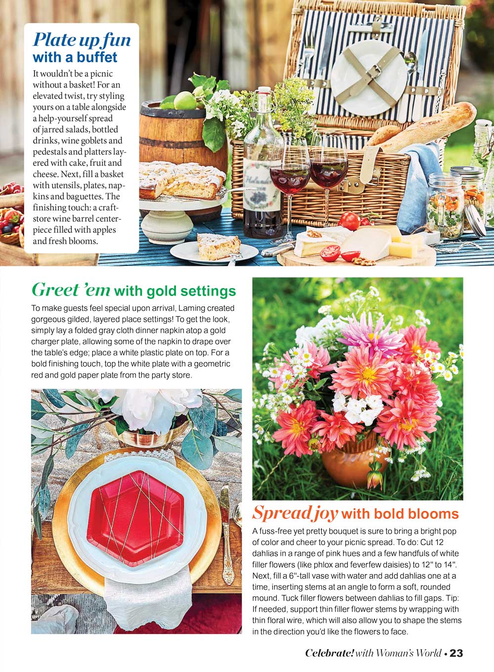 Celebrate With Woman's World - Summer Fun: 101 Recipes, Picnics, Barbecues, Holidays, 4th Of July, Buffets, Cakes, Brownies, Pies, Drinks, Salads, Pasta, Sandwiches, Iced Tea, Fast & Easy Party Ideas! - Image 7