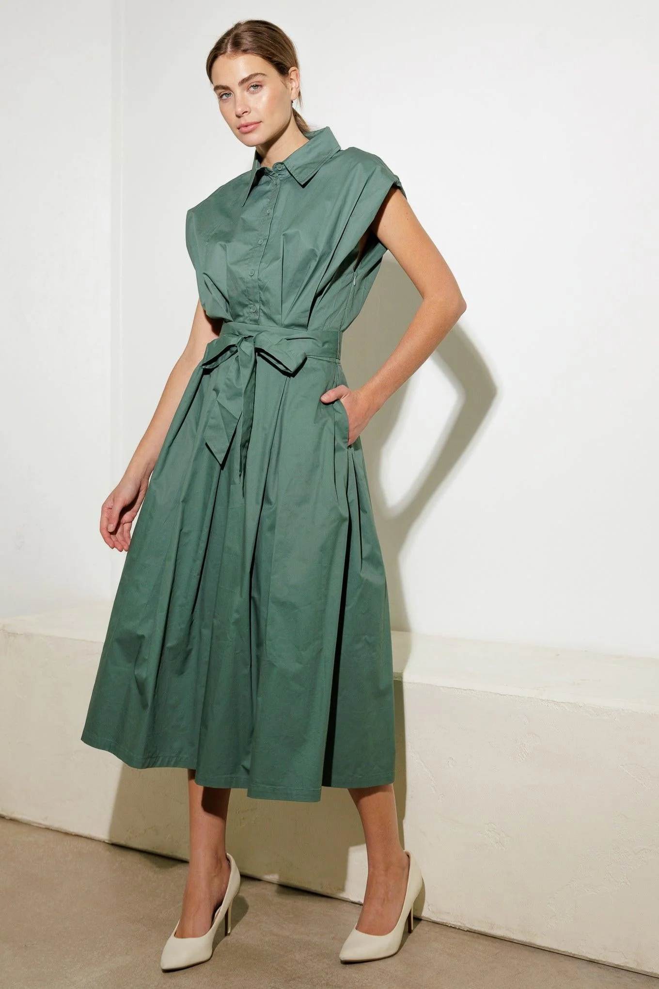 DEEPER CONNECTION WOVEN MIDI DRESS - Image 10