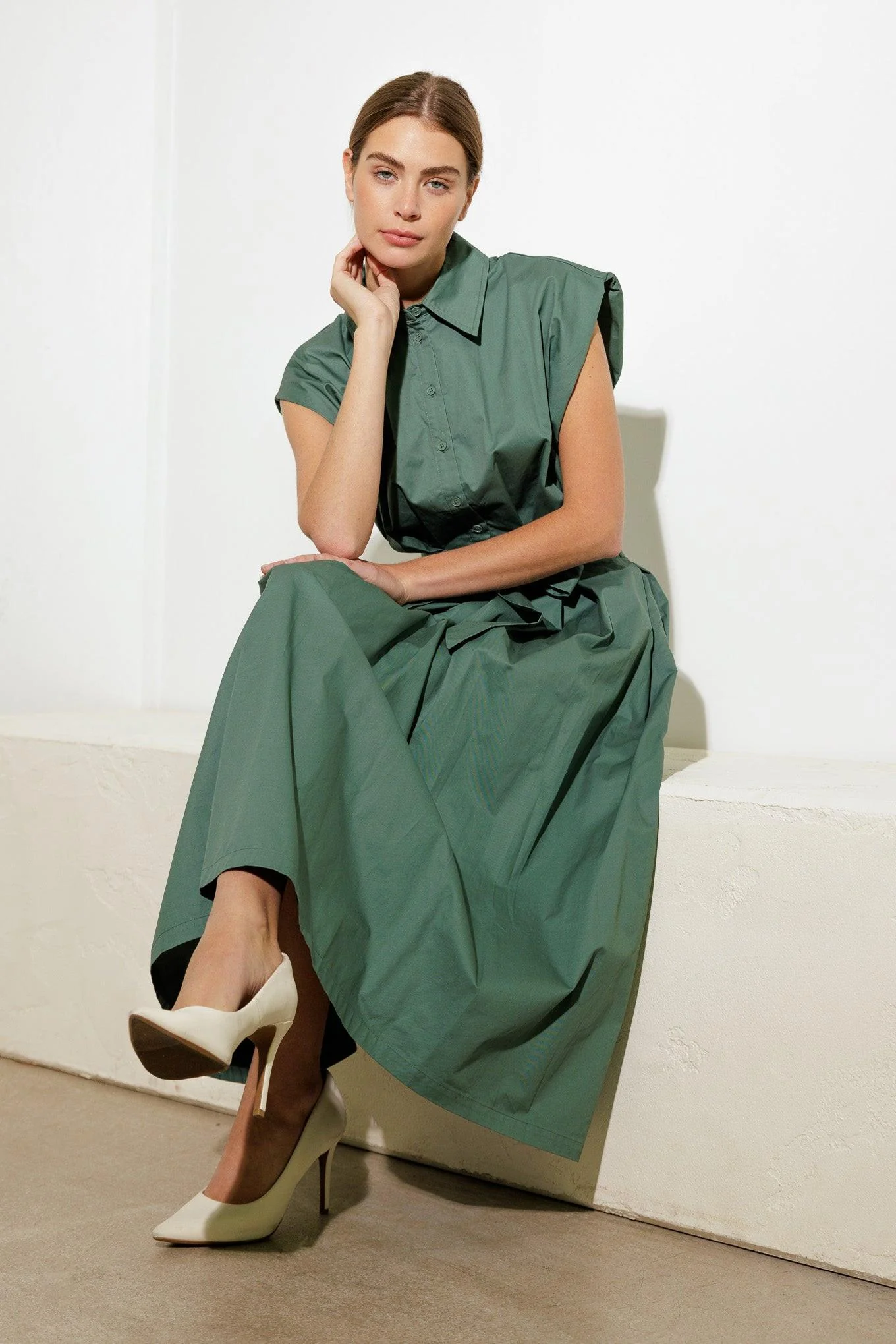 DEEPER CONNECTION WOVEN MIDI DRESS - Image 13