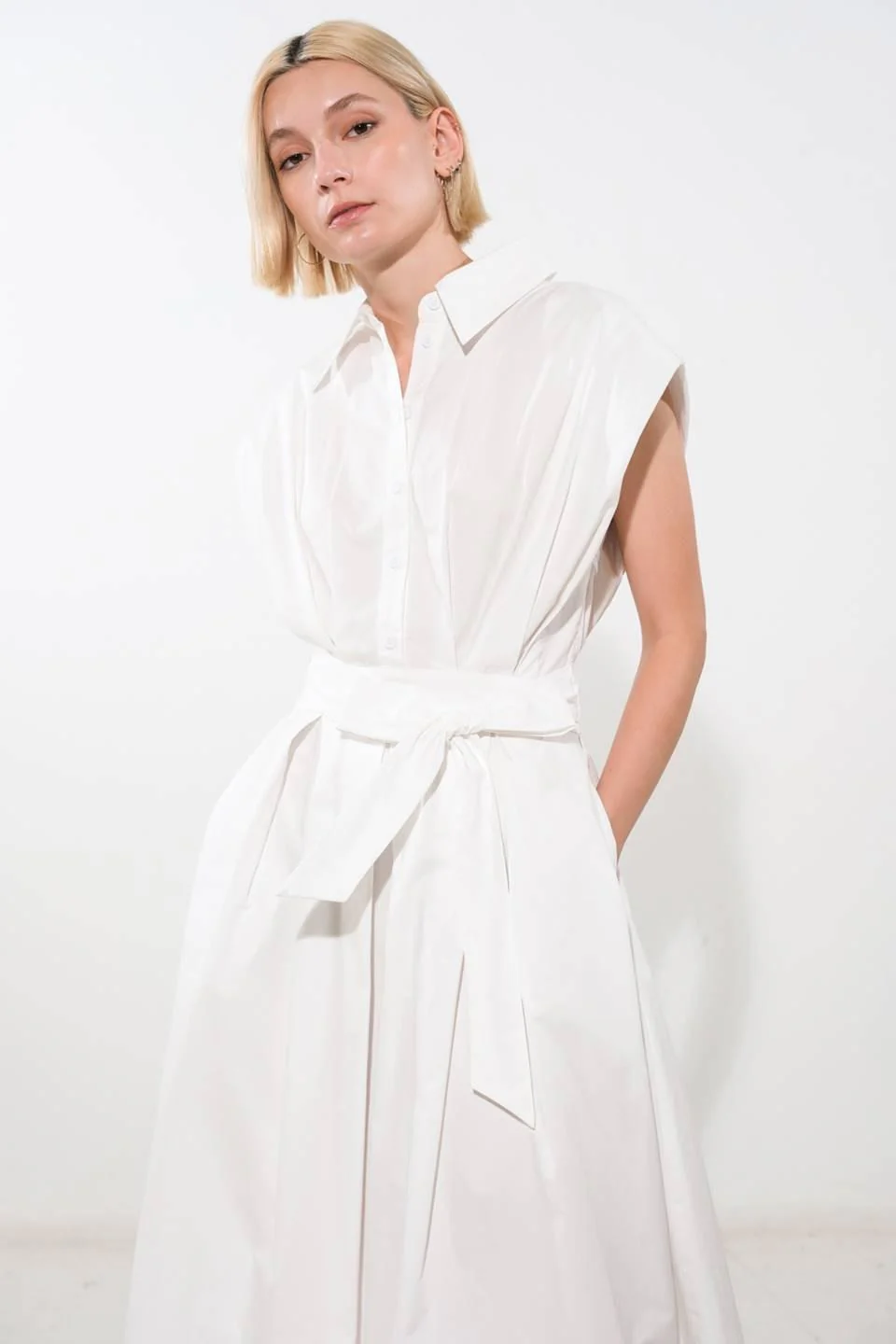 DEEPER CONNECTION WOVEN MIDI DRESS - Image 3
