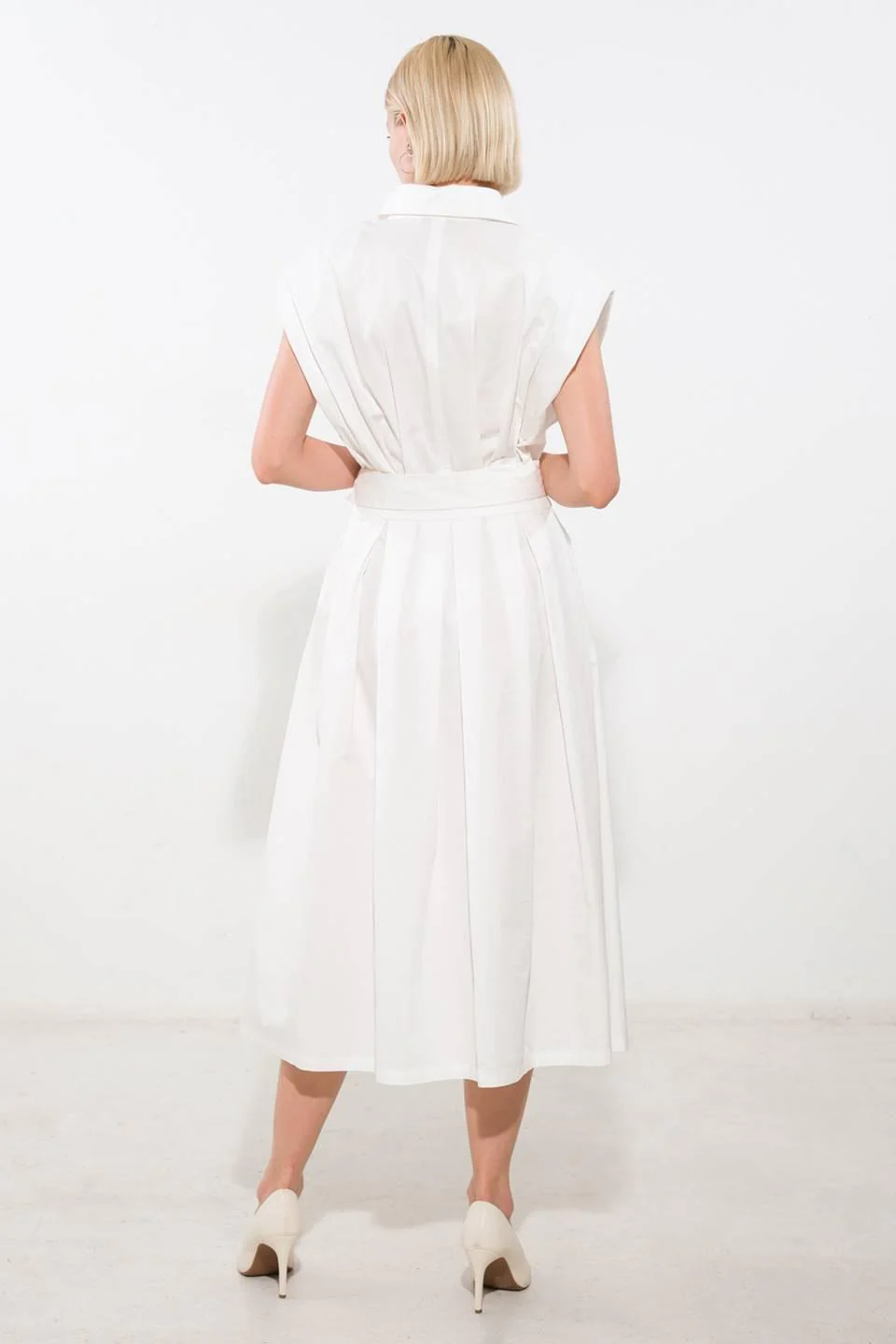 DEEPER CONNECTION WOVEN MIDI DRESS - Image 5