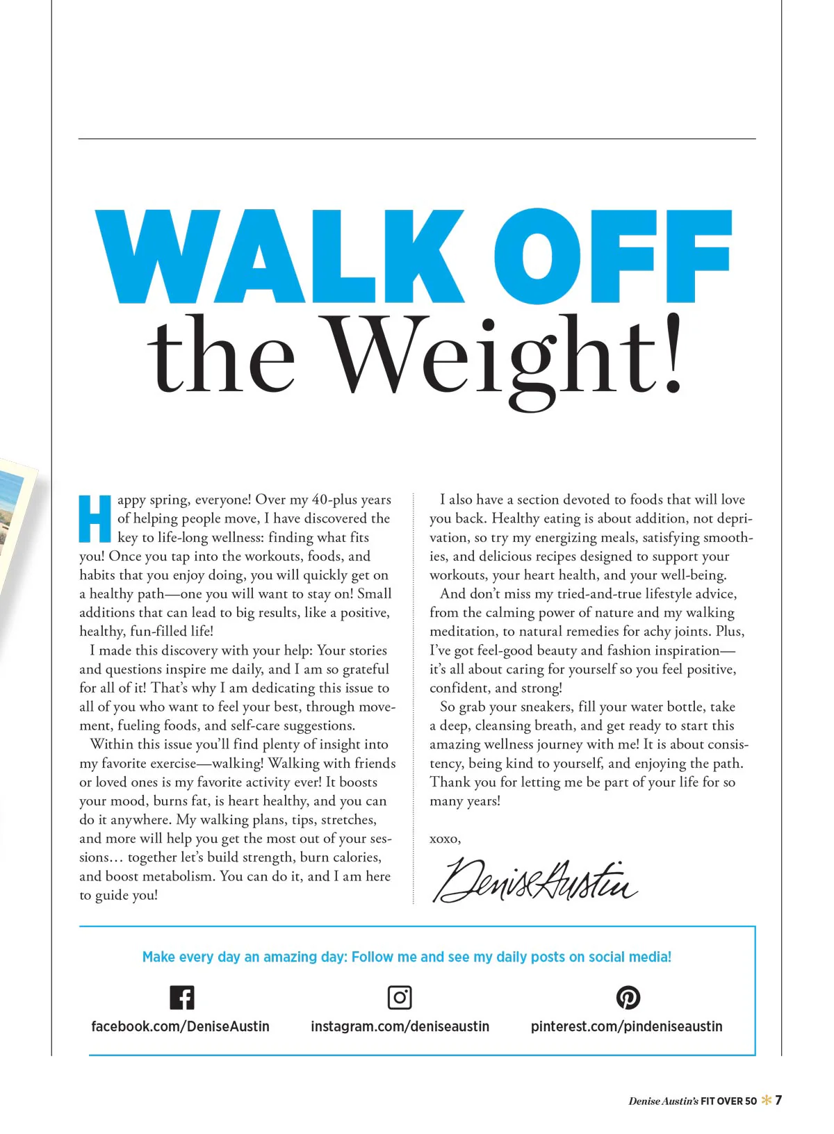 Denise Austin's Fit Over 50 - Spring 2026: Walk Off The Weight, Gear Up & Go, Step Into Shape, Small, Habits Lead To Big Results, Fuel Your Stride, Your Guide To A Restorative Meditation Walk & More! - Image 5