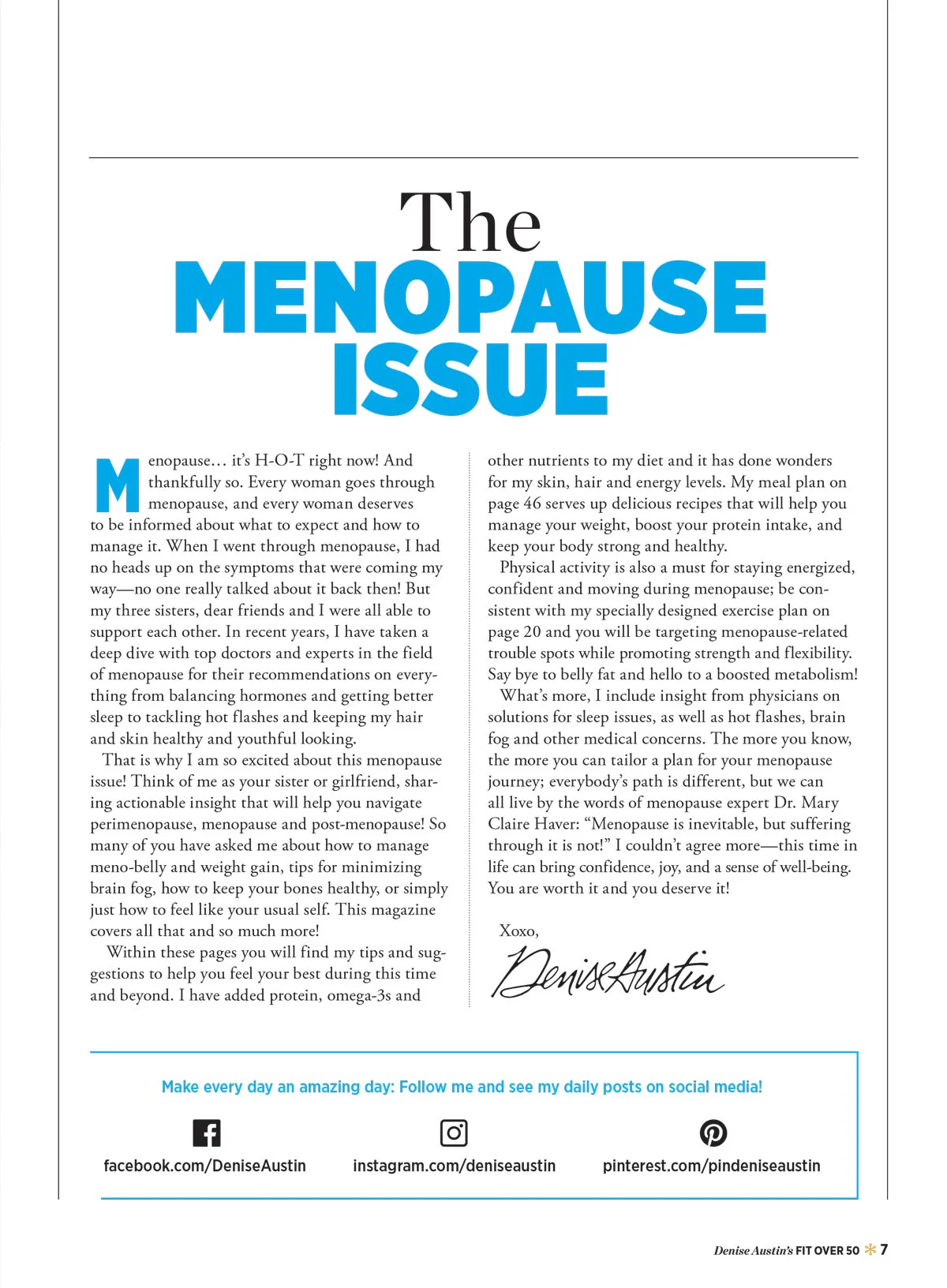 Denise Austin's Fit Over 50 - The Menopause Issue, Spring 2025: Beat Middle-Aged Spread, Embrace Your Best Self, Conquer Hot Flashes, Reclaim Vitality, Manage Menopause Symptoms, Boost Energy & More! - Image 5