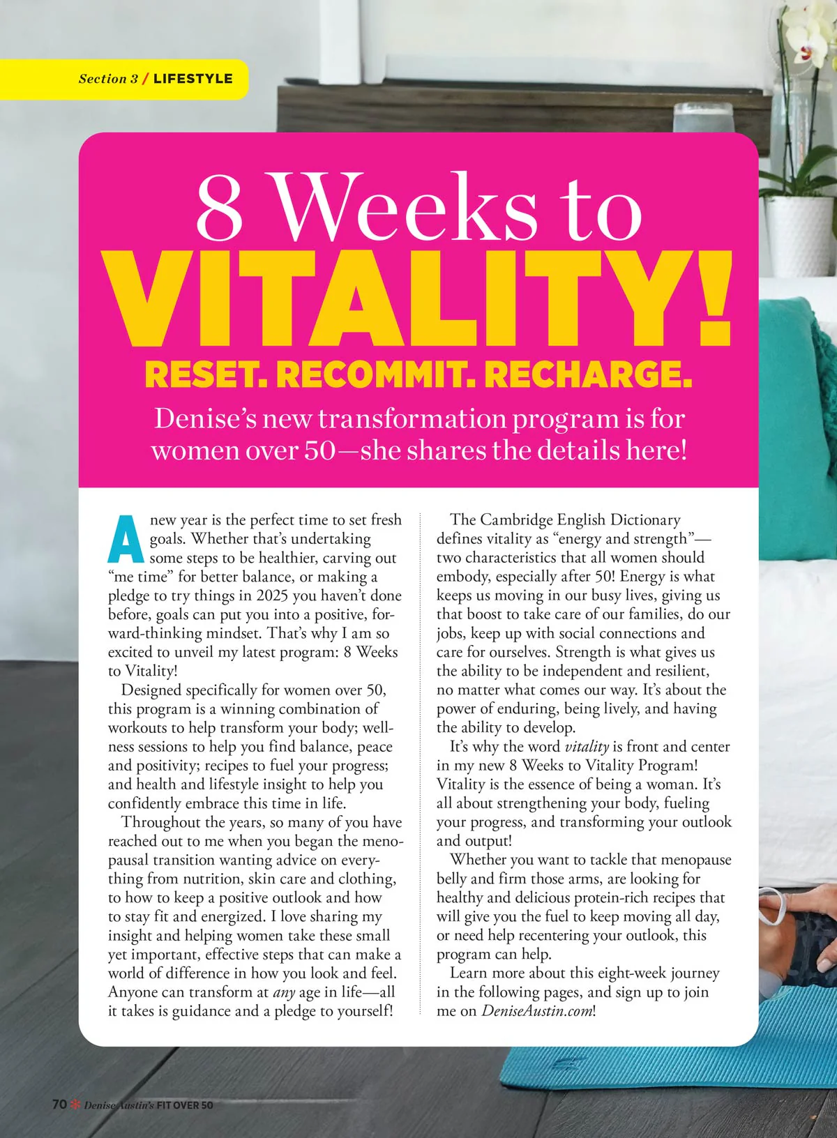 Denise Austin's Fit Over 50 - Vitality For Life! Winter 2025: Guide To Best Shape Of Your Life, Workouts, Weight Loss Myth Vs. Fact, Secrets To Staying Young, Positive Mindset, Nutrition Tips & More! - Image 7