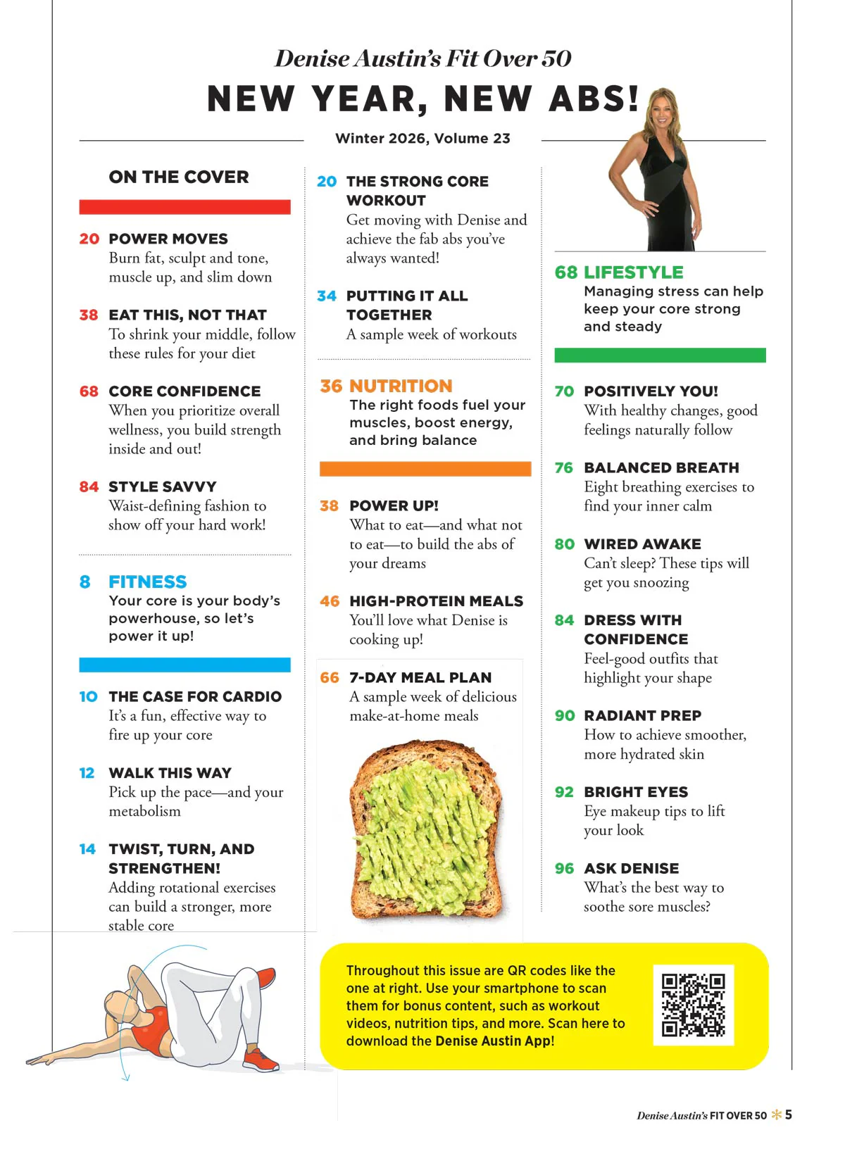 Denise Austin's Fit Over 50 - Winter 2026: New Year, New Abs, Power Moves To Burn Fat, Build Muscle, Slim Down & Transform Your Body, Style Savvy Tips, Get Glowing Radiant Skin & More! - Image 2