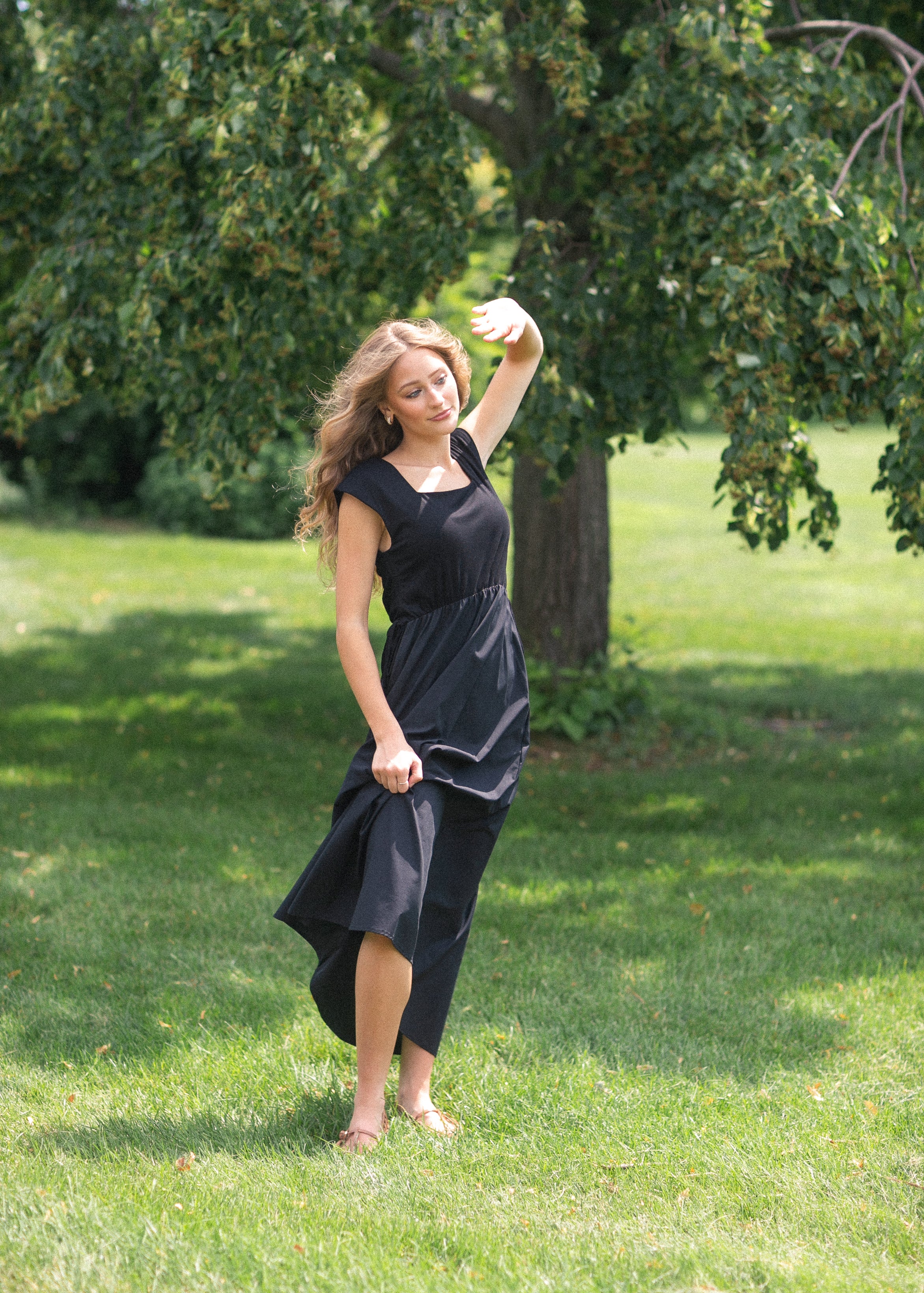 Eleanor Black A-line Maxi Dress - Image 11