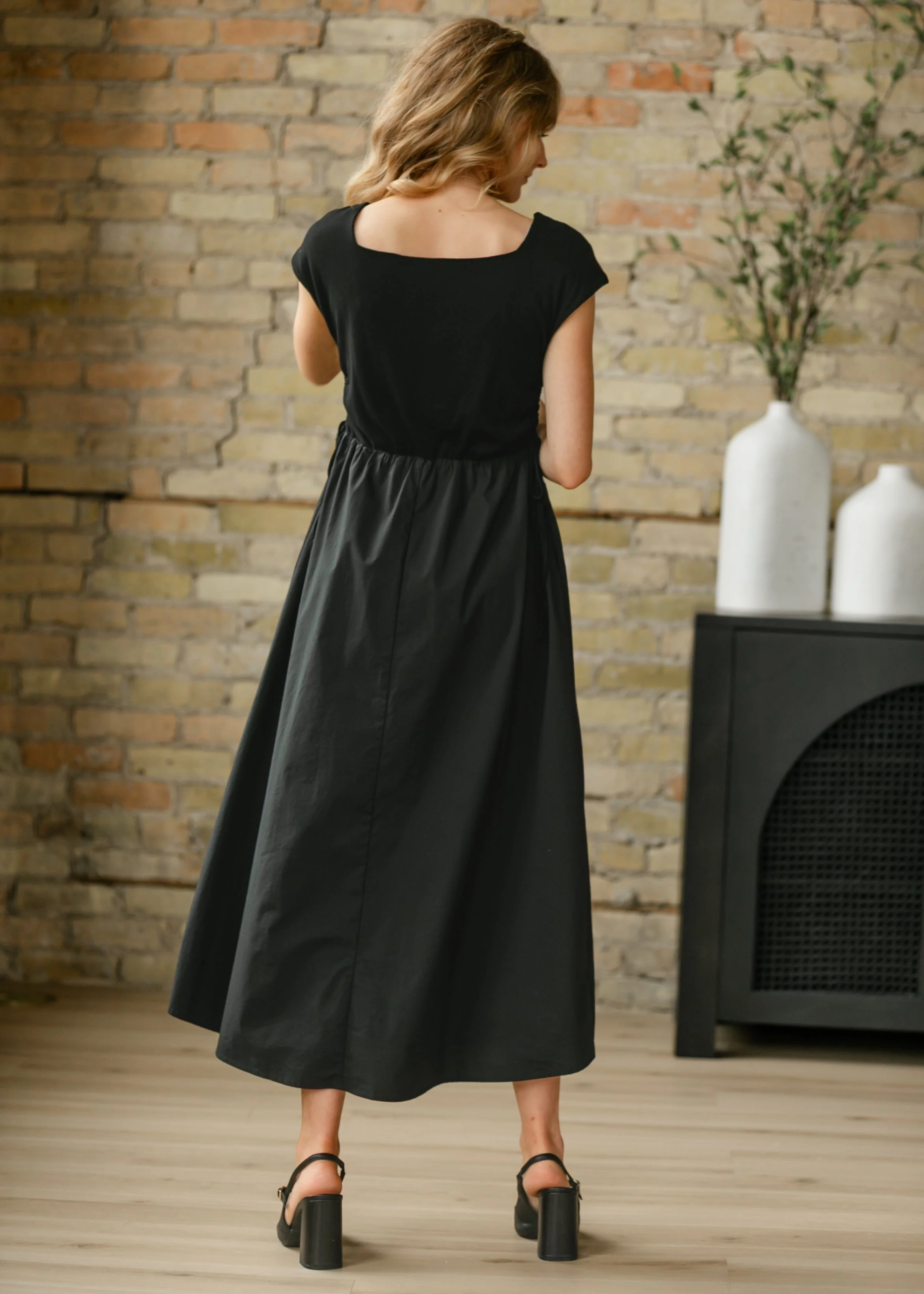 Eleanor Black A-line Maxi Dress - Image 14