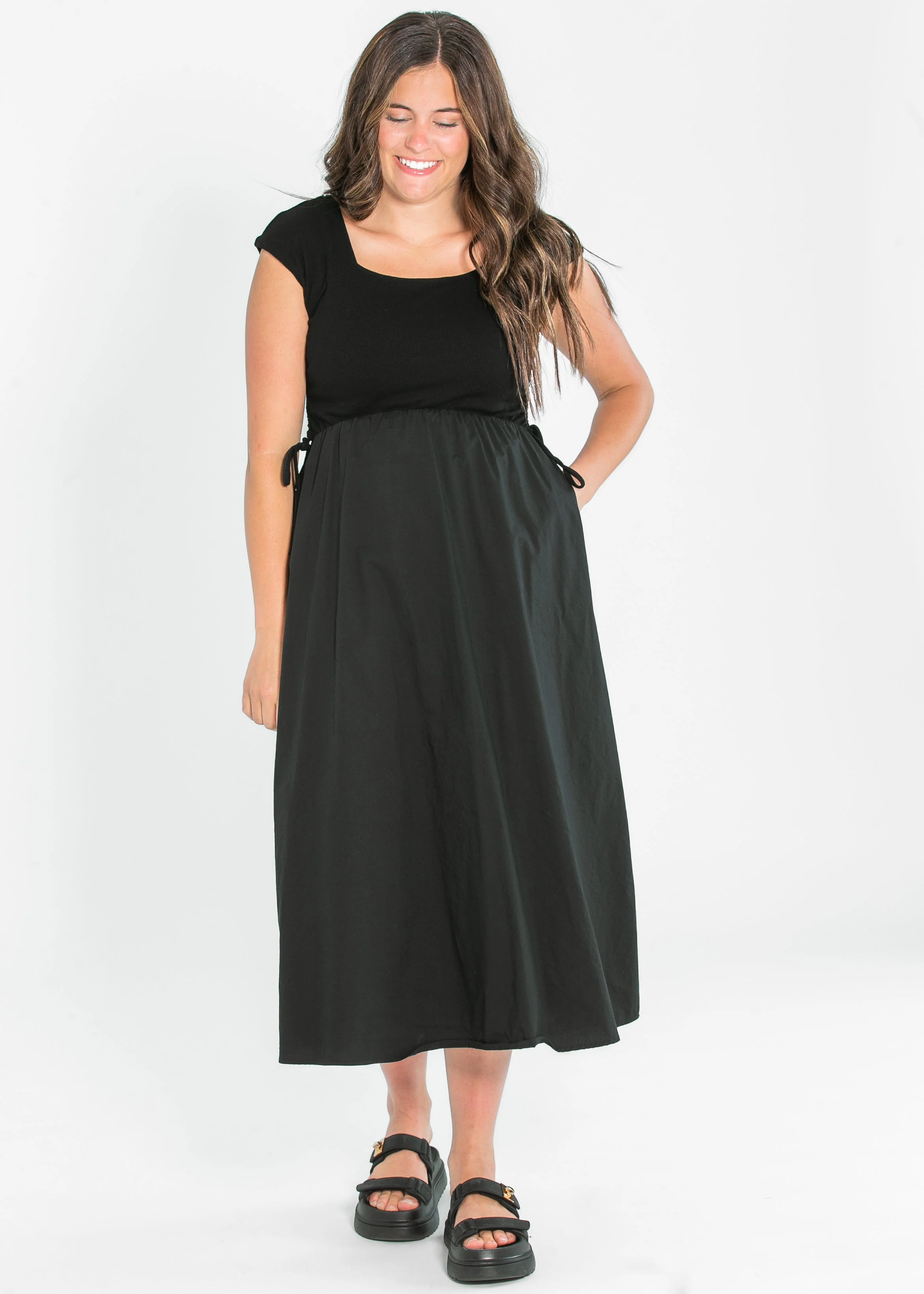 Eleanor Black A-line Maxi Dress - Image 17
