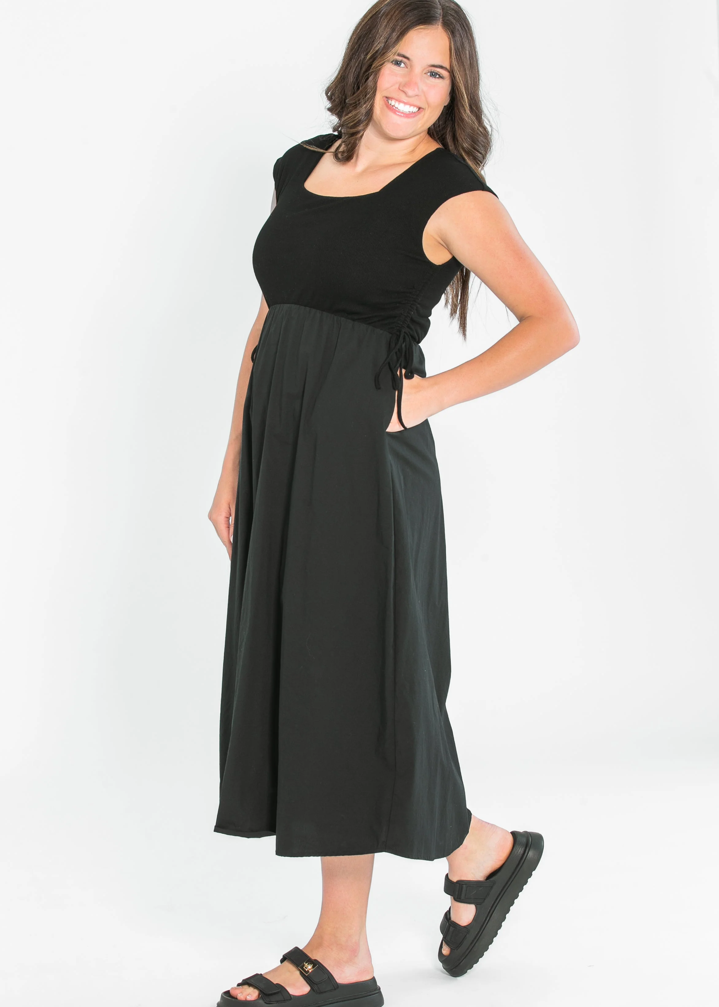 Eleanor Black A-line Maxi Dress - Image 18