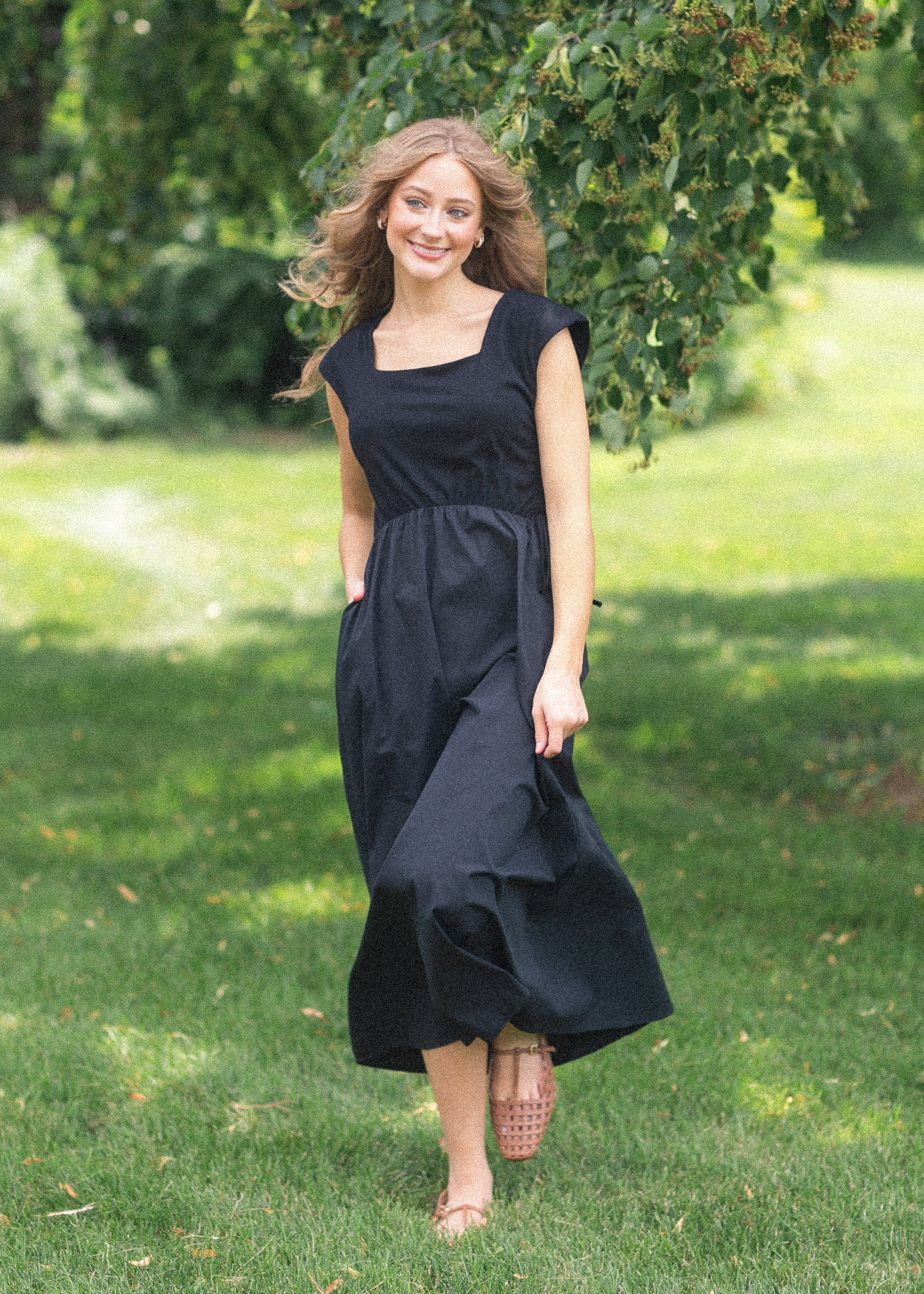 Eleanor Black A-line Maxi Dress - Image 8