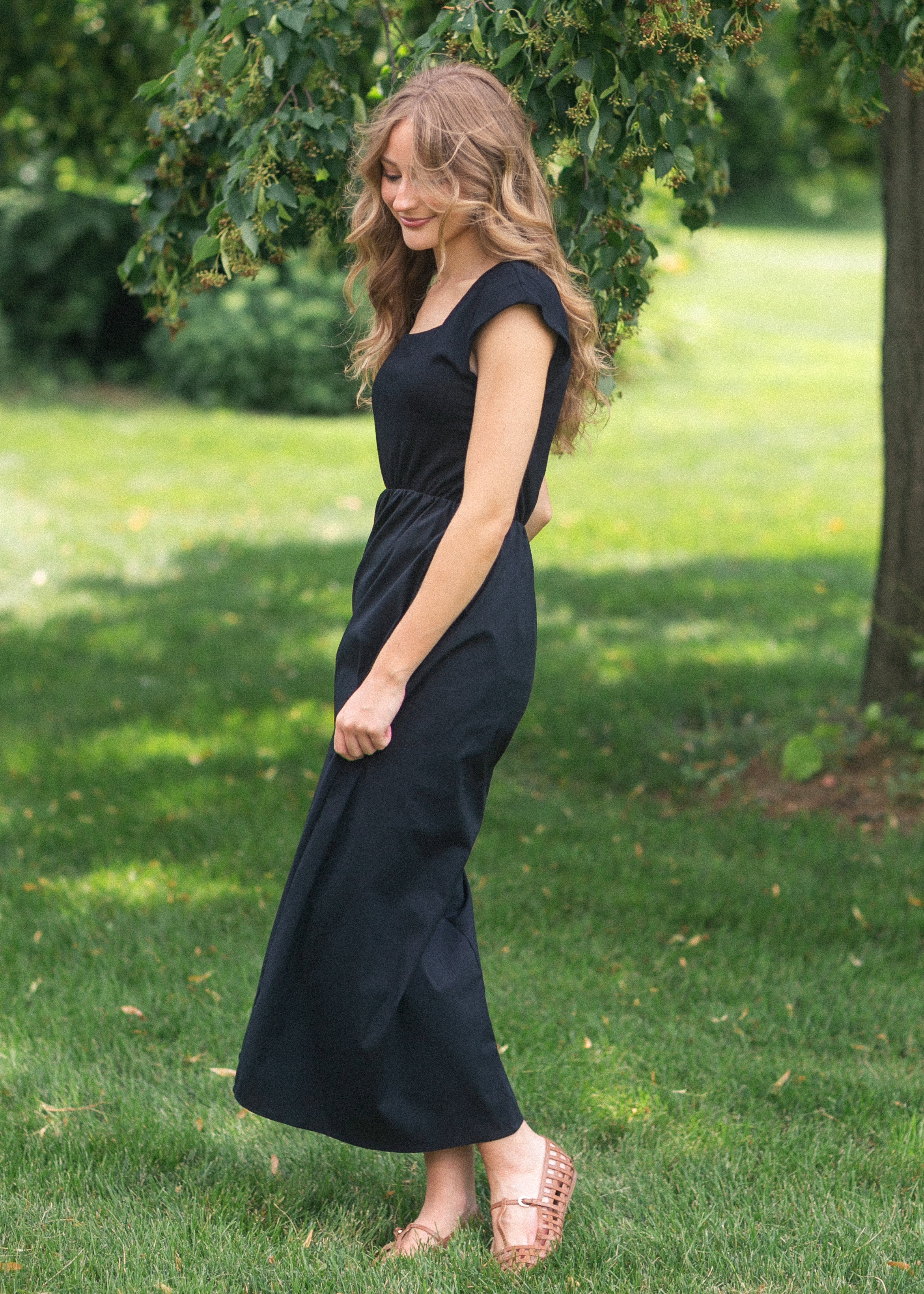 Eleanor Black A-line Maxi Dress - Image 9