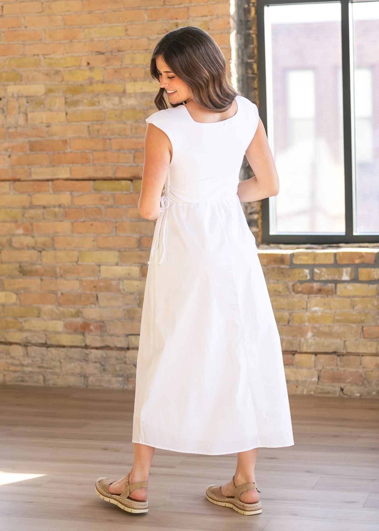 Eleanor White A-line Maxi Dress - Image 10
