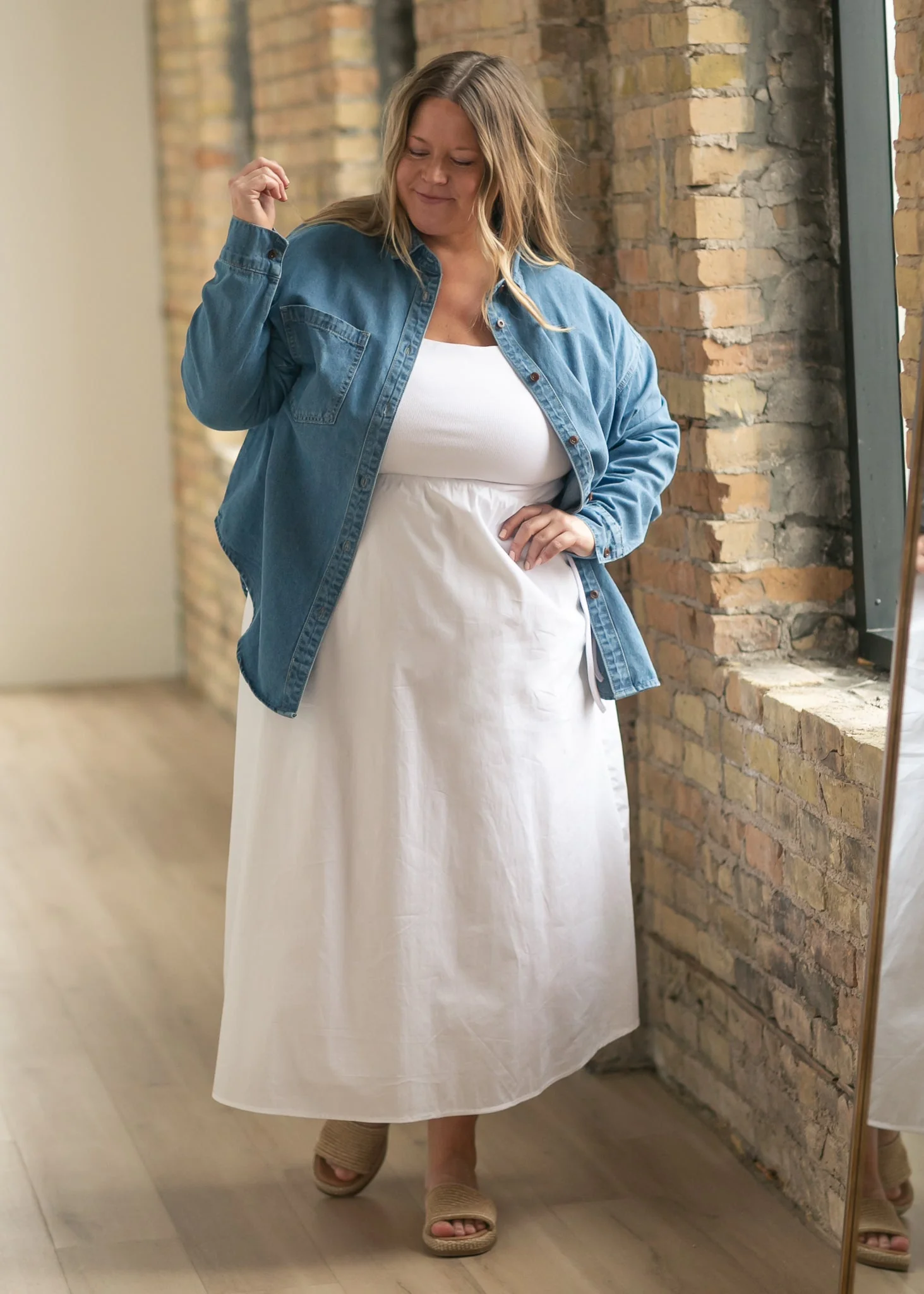 Eleanor White A-line Maxi Dress - Image 12