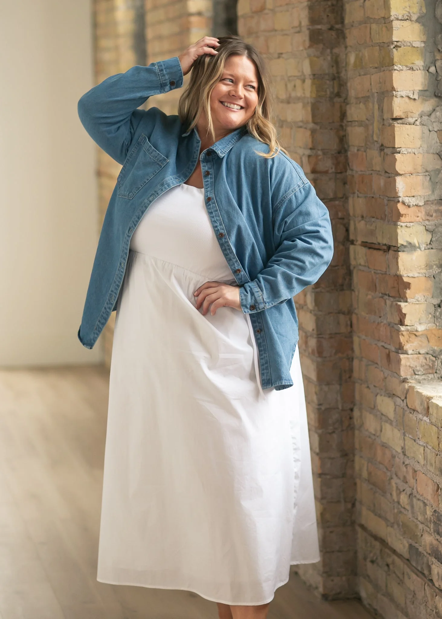 Eleanor White A-line Maxi Dress - Image 2