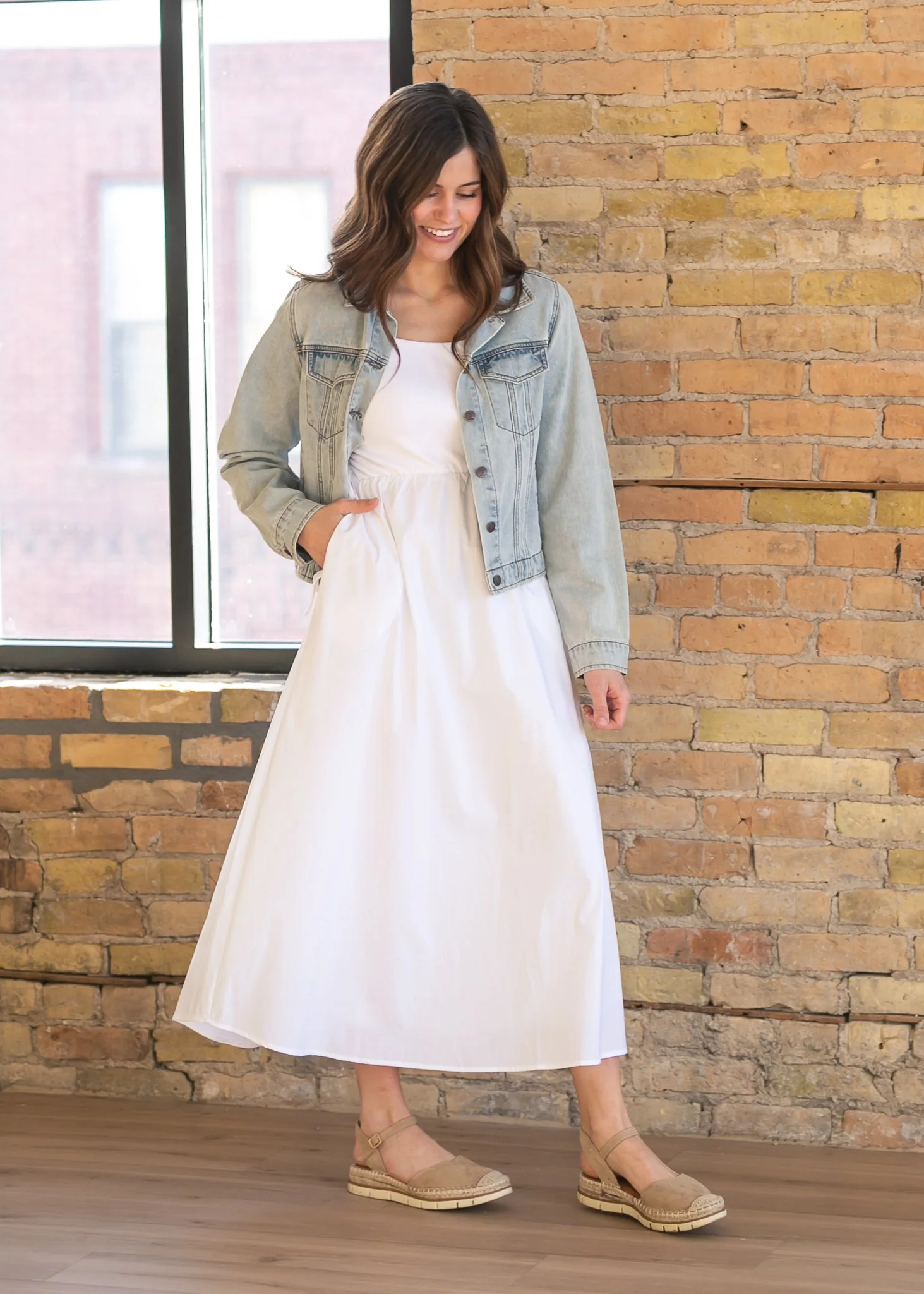 Eleanor White A-line Maxi Dress - Image 3