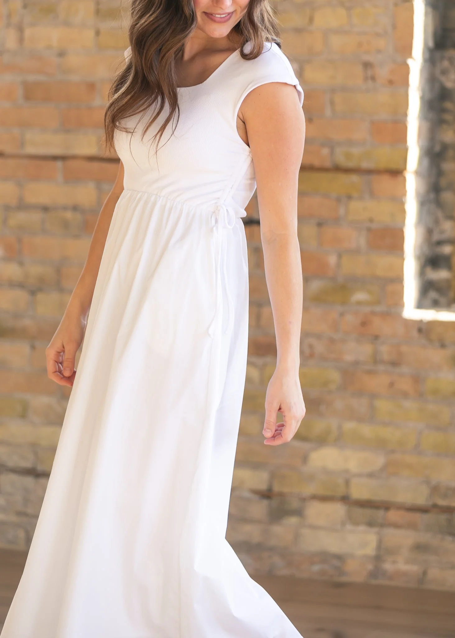 Eleanor White A-line Maxi Dress - Image 7