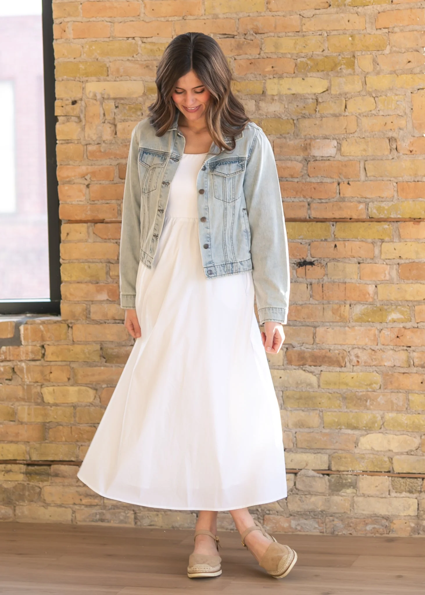 Eleanor White A-line Maxi Dress - Image 9