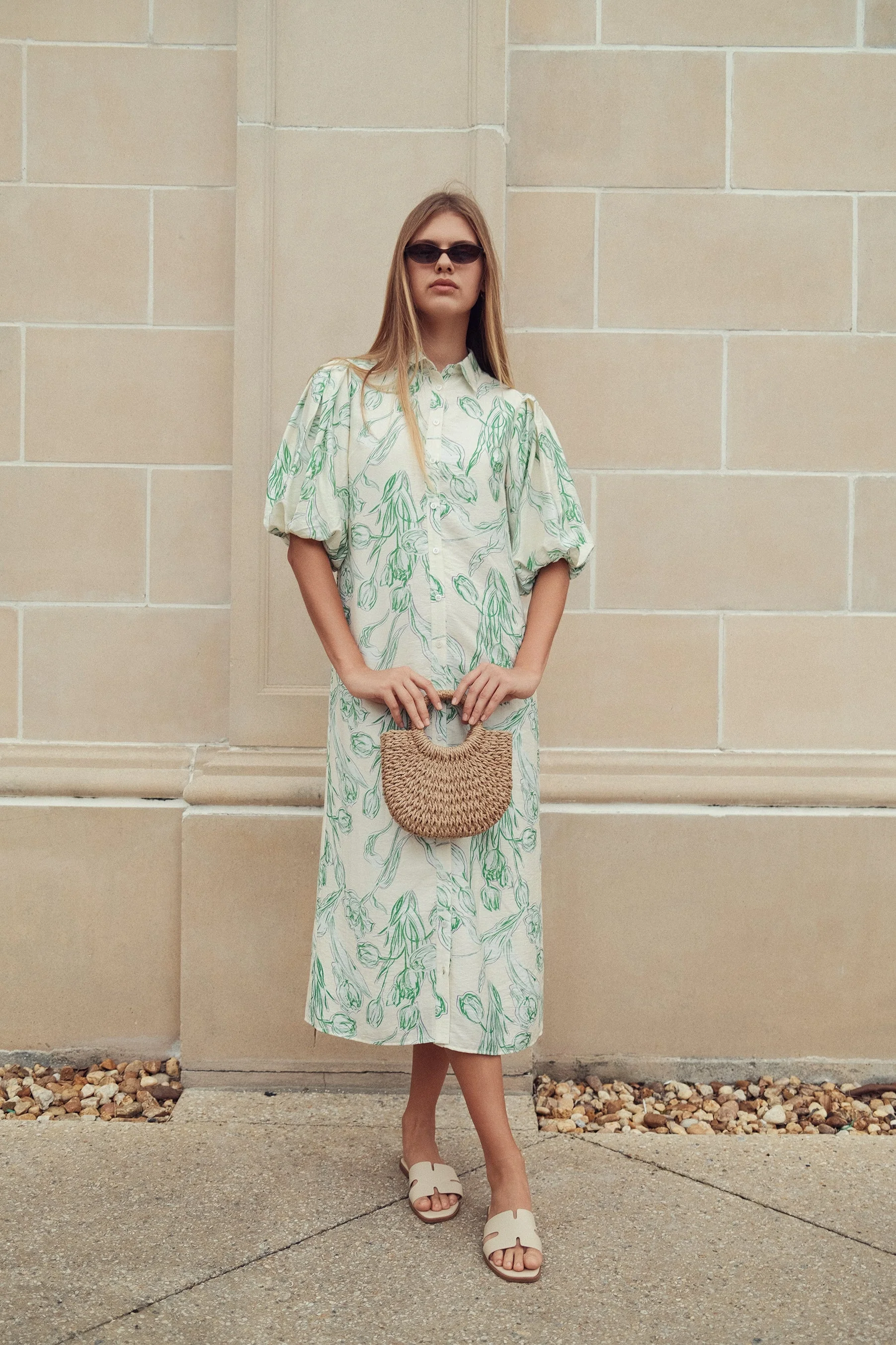 FLORAL LINEN DRESS - Image 2