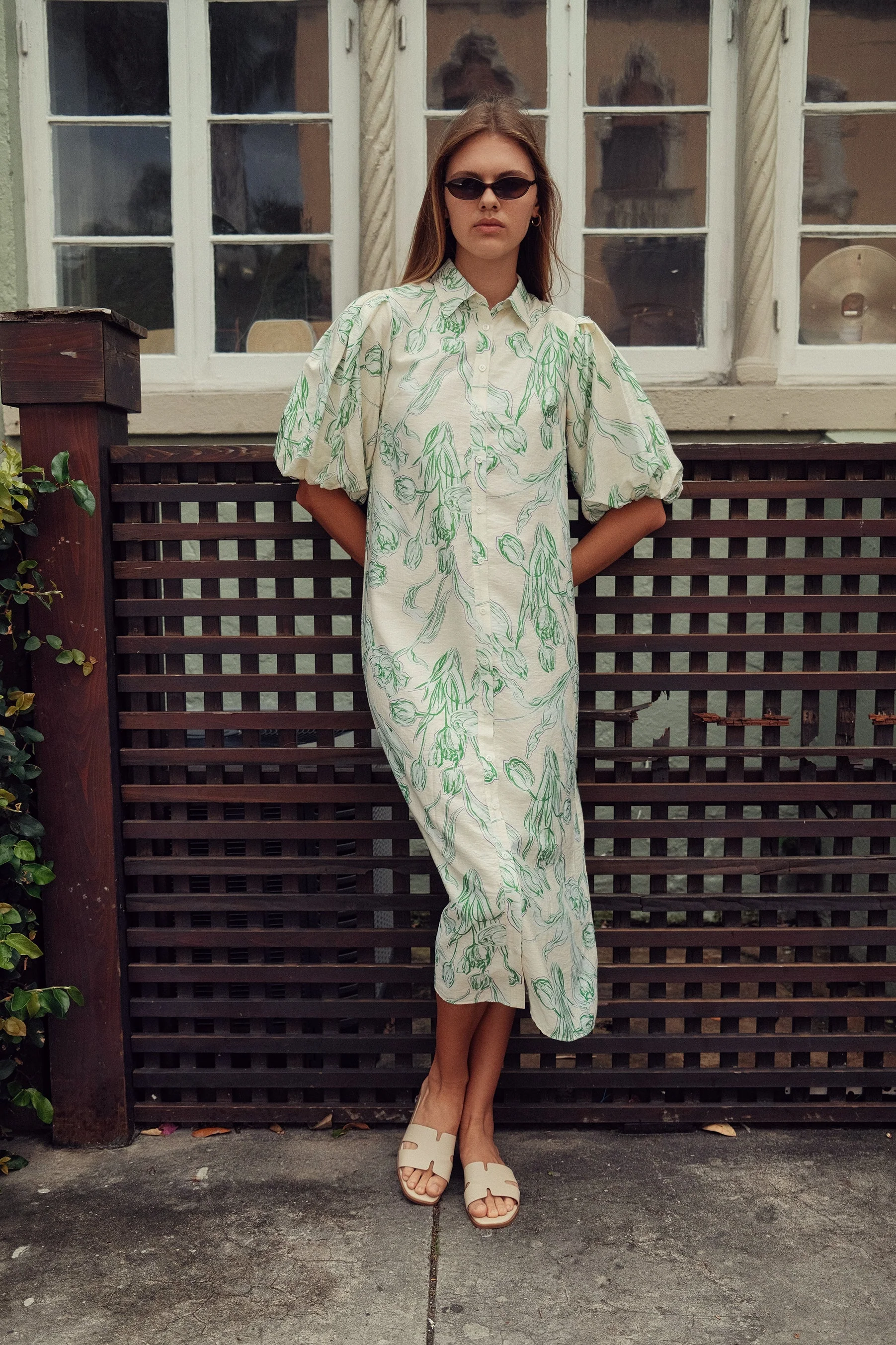 FLORAL LINEN DRESS - Image 4
