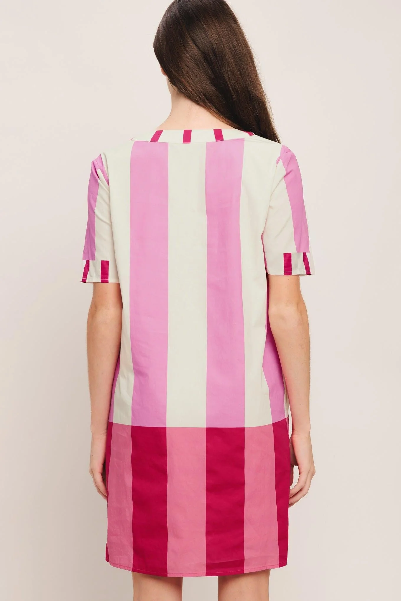FRESH PINK WOVEN MINI DRESS - Image 6