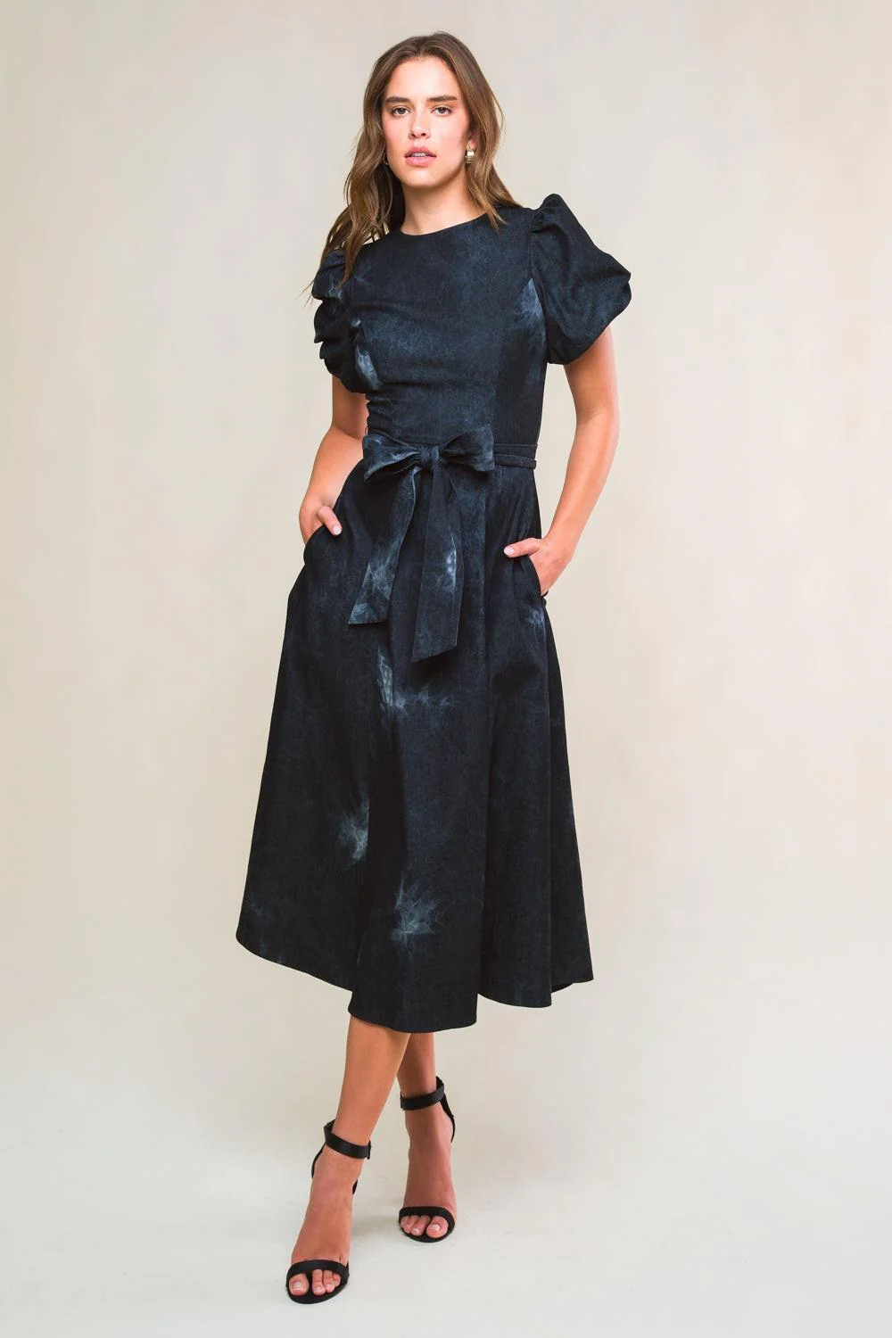 GARDEN GRACE TWILL MIDI DRESS - Image 3