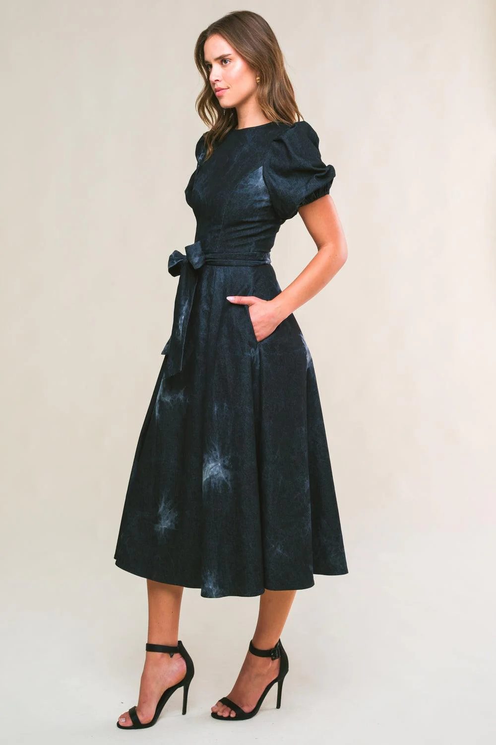 GARDEN GRACE TWILL MIDI DRESS - Image 4