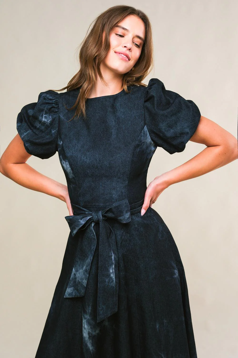 GARDEN GRACE TWILL MIDI DRESS - Image 5