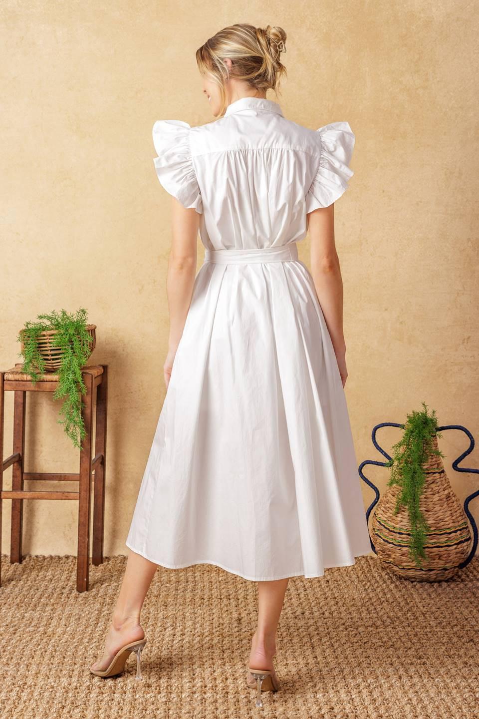 GLIMPSE IN TIME WOVEN MIDI DRESS - Image 18