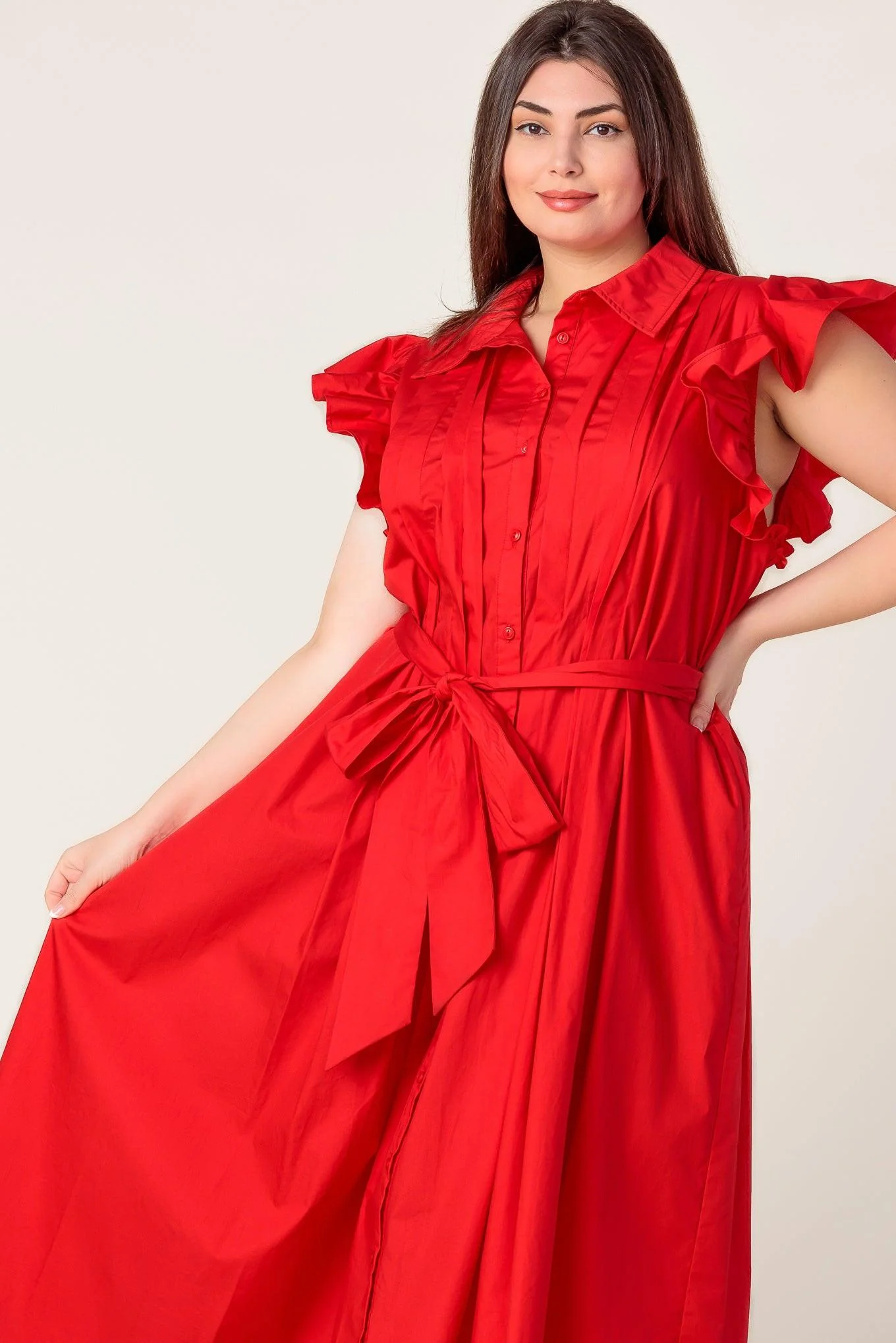 GLIMPSE IN TIME WOVEN MIDI DRESS - Image 23