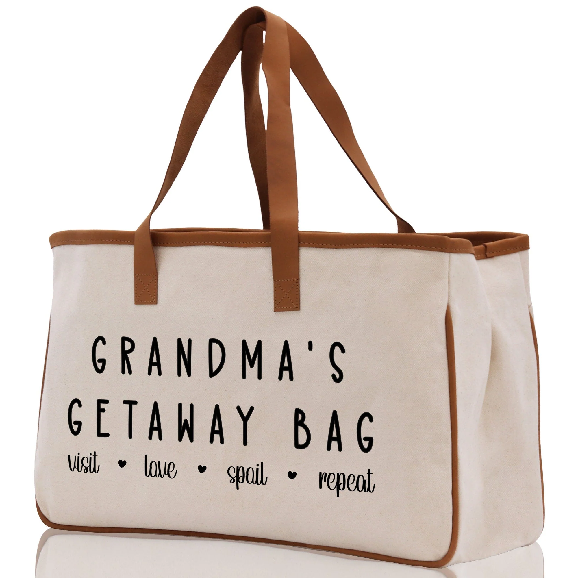 Grandma Tote Bag Grandma's Getaway Bag Grandma Nana Bag Grandma Gift Bag Shopping Bag Mothers Day Gift Live Love Spoil Bag Grandma Beach Bag - Image 3