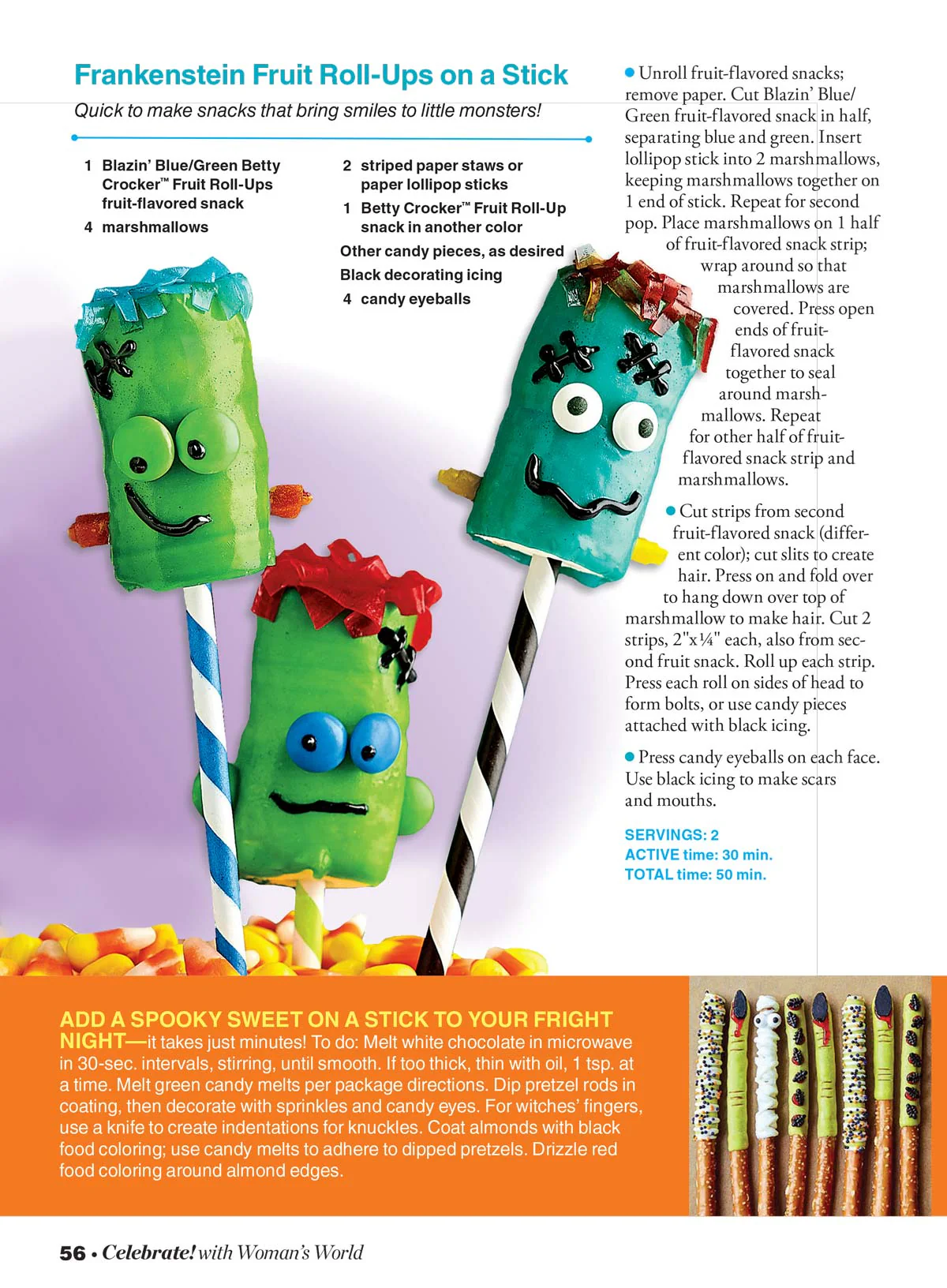 Halloween Treats - Celebrate With Woman's World: 93 Festive Treats, Easy-To-Follow Recipes, Wicked Witch Candy Apples, Frankenstein Fruit Roll-Ups, Mummified Baked Brie & Thanksgiving Bonus Recipes! - Image 6