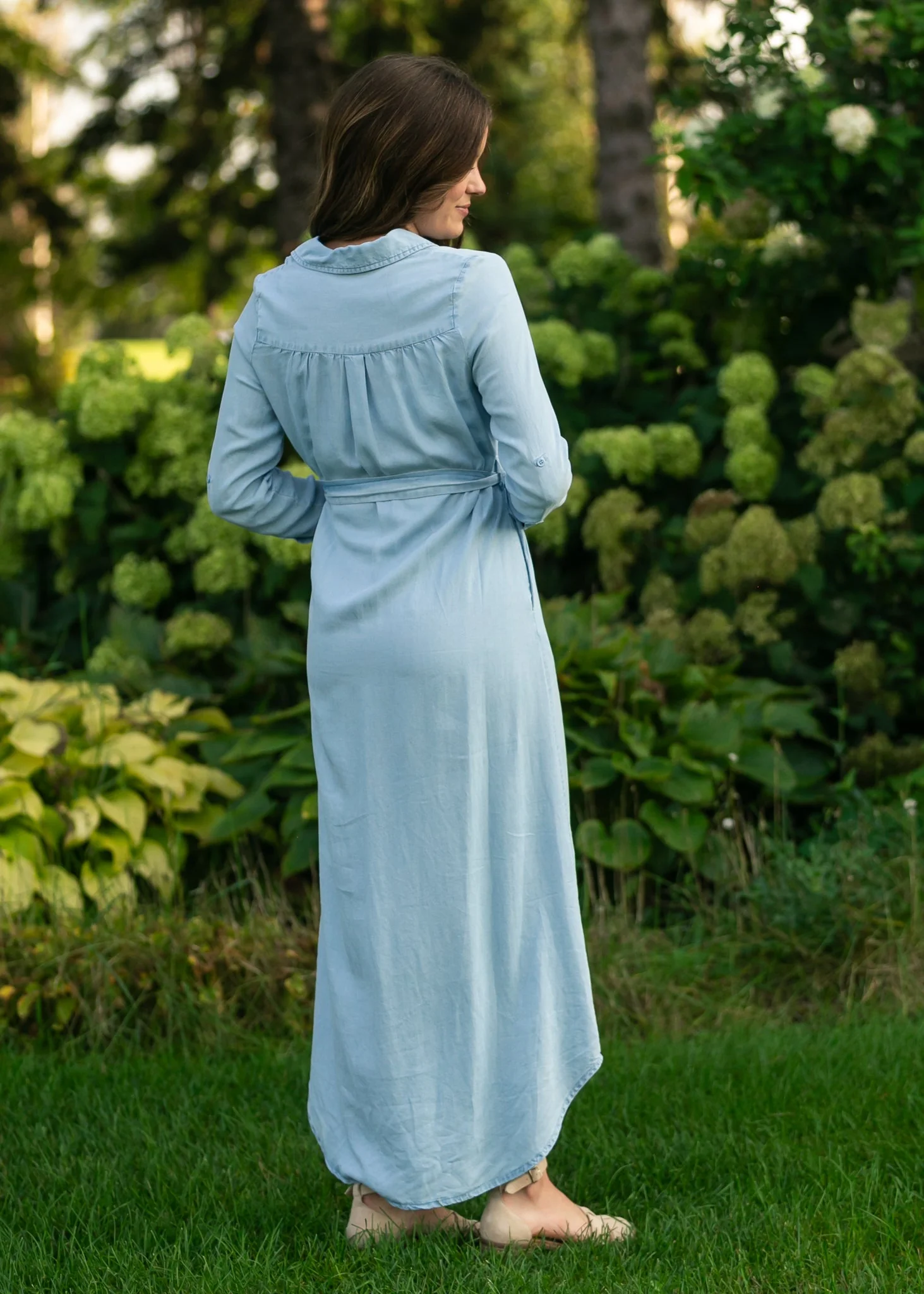 Hazel Chambray Long Sleeve Dress - Image 7