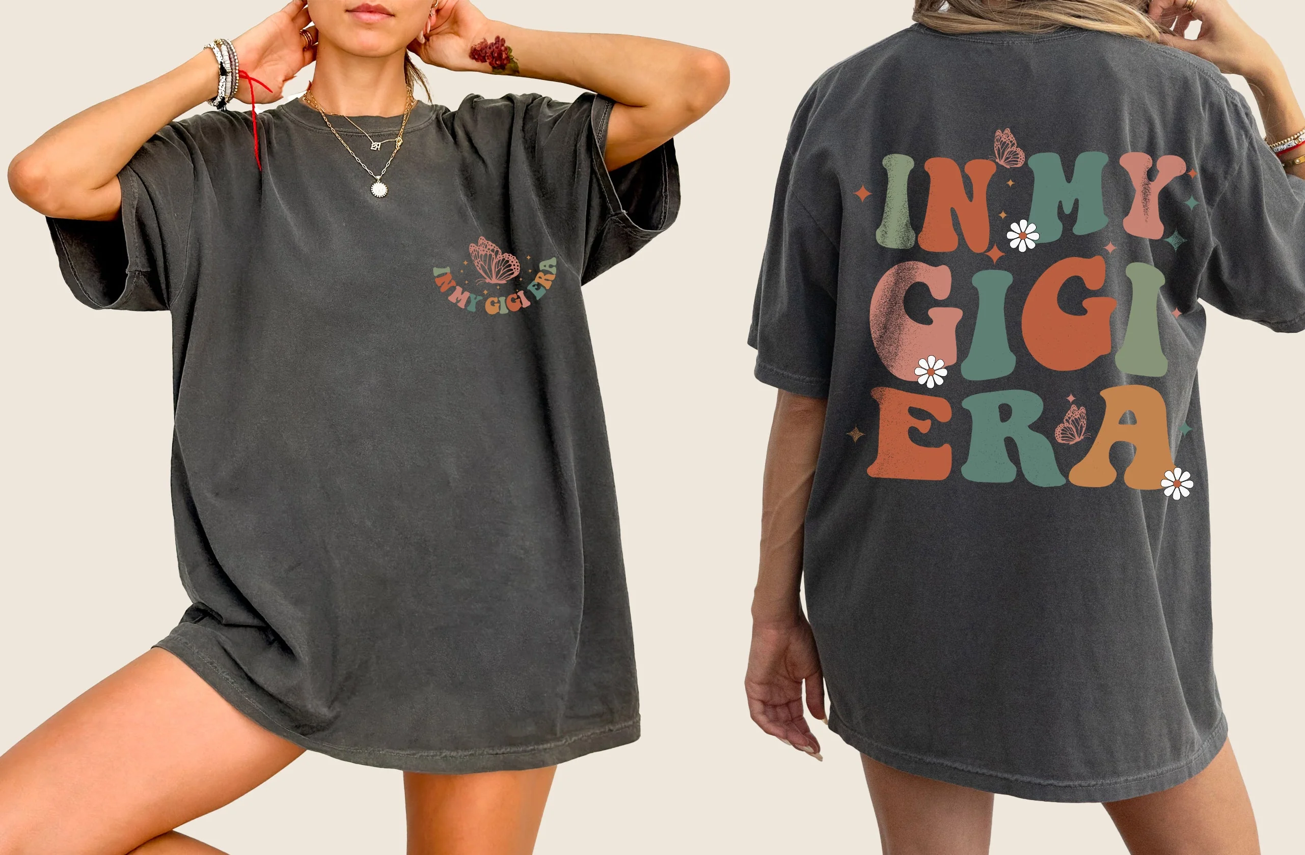 In My Gigi Era, Grandma, Nana, Mom Era, Mother's Day, Tshirt Comfort Colors T-Shirt - Image 4