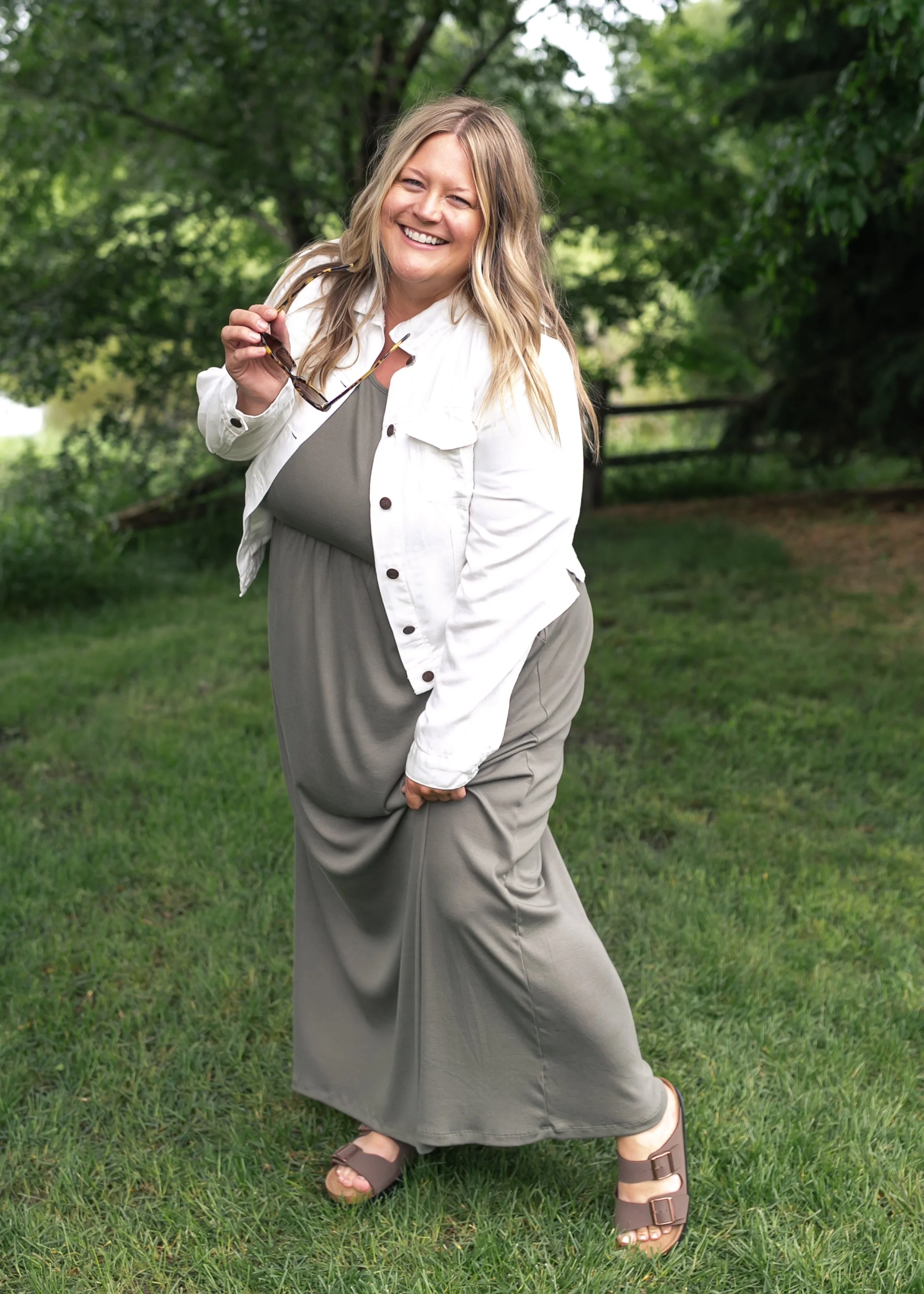 Jasmine Olive Ribbed Maxi Dress - Image 14