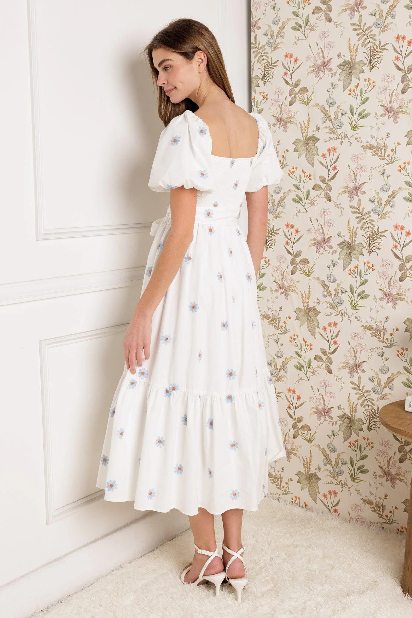 LUXE LAGOON EMBROIDERED MIDI DRESS - Image 2