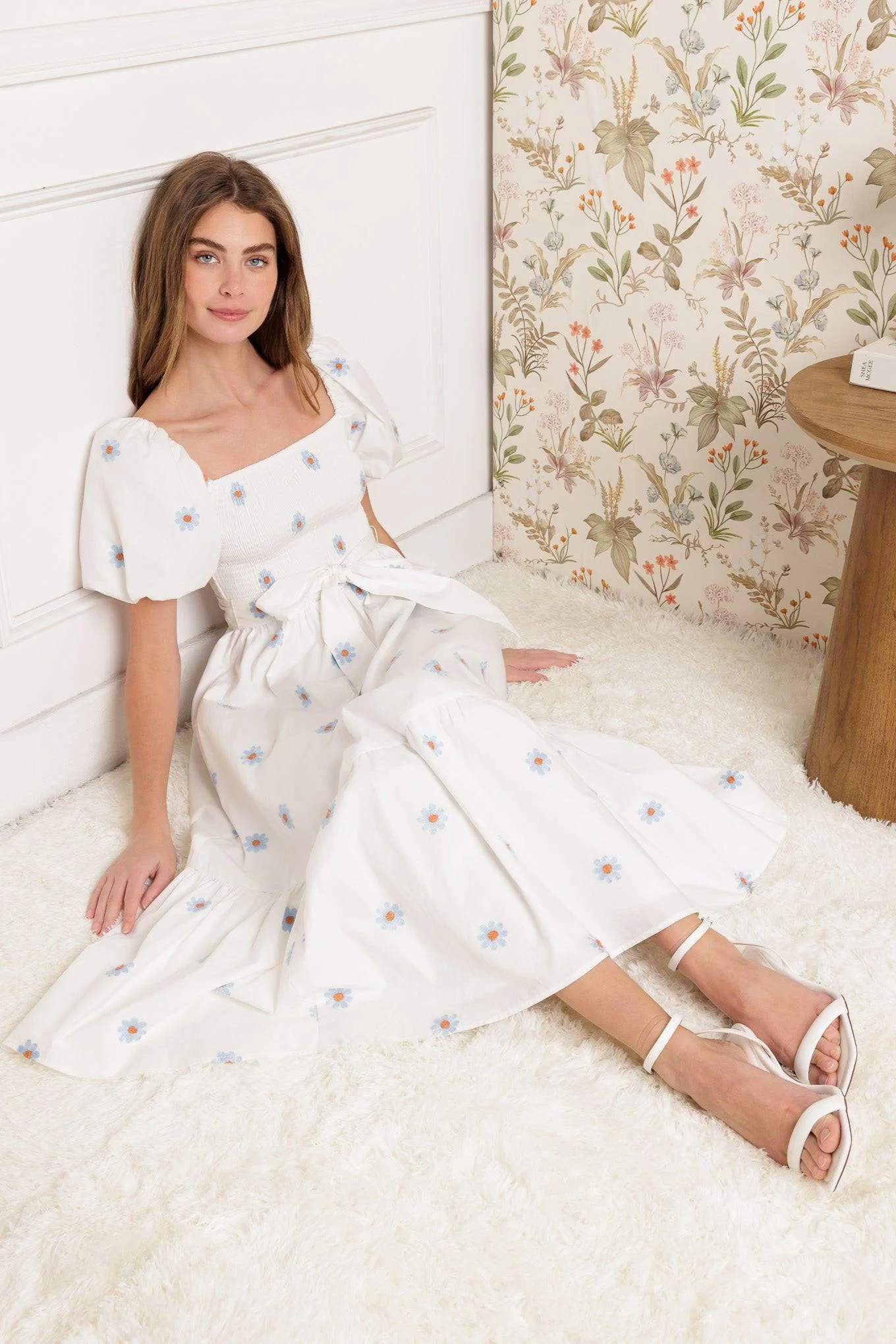 LUXE LAGOON EMBROIDERED MIDI DRESS - Image 4