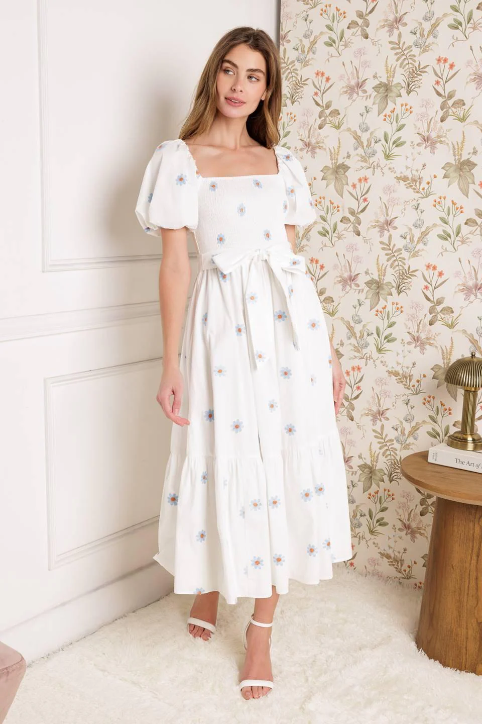 LUXE LAGOON EMBROIDERED MIDI DRESS - Image 7