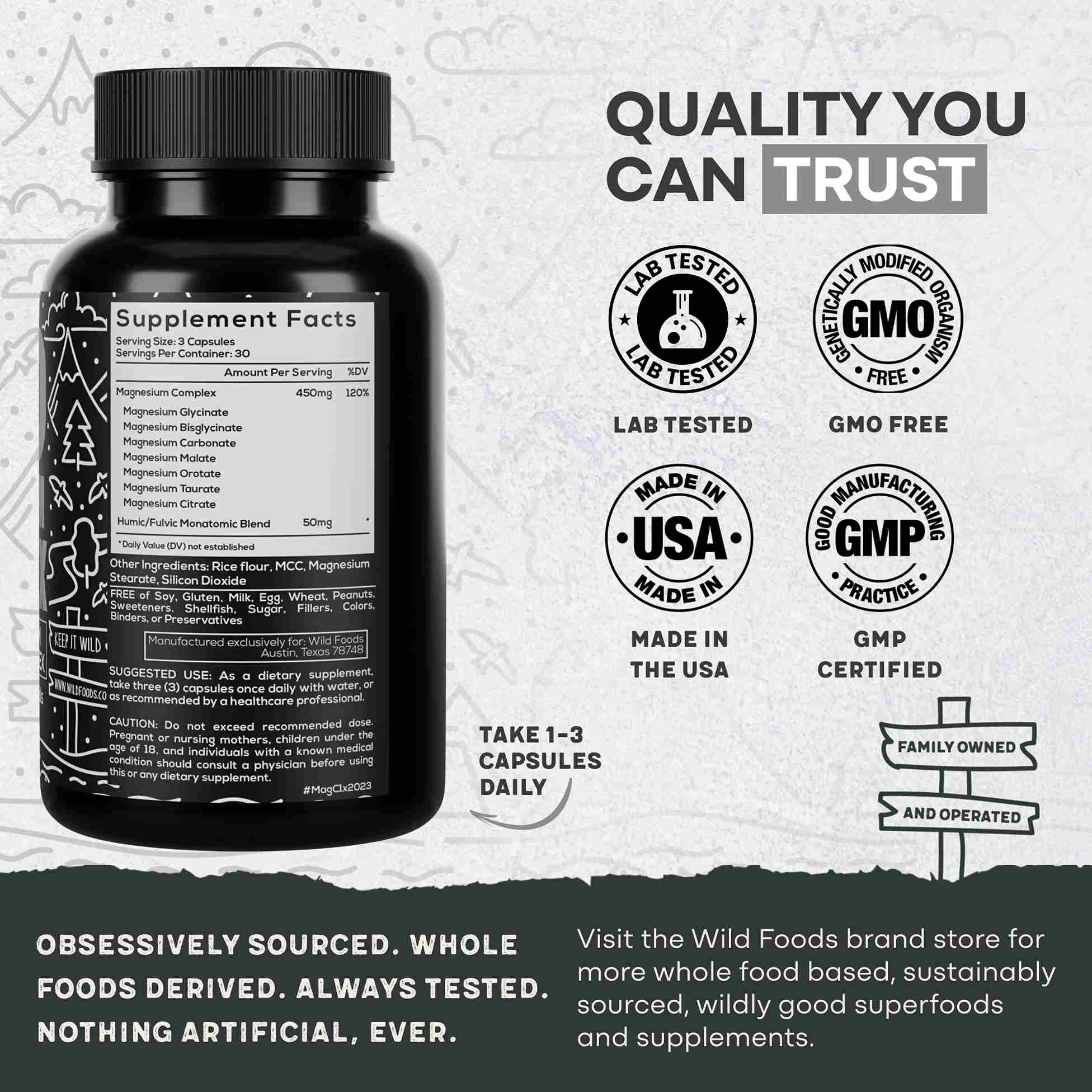 Magnesium Complex | 7-in-1 Complete Spectrum Formula by Wild Foods - Image 5