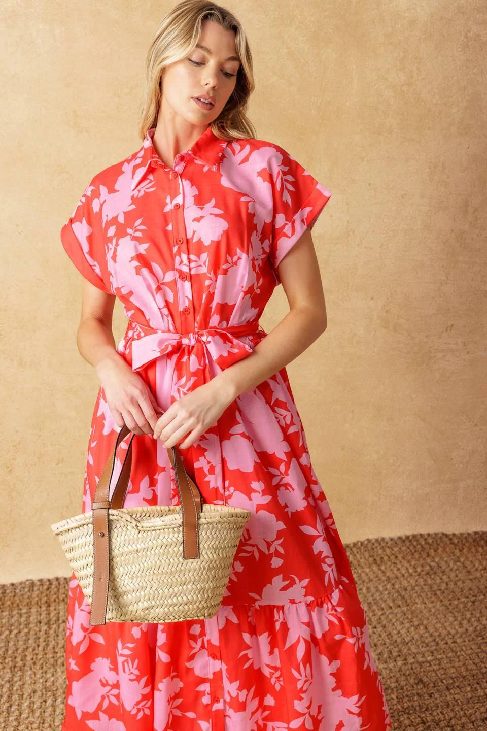 MAKE IT COUNT WOVEN MIDI DRESS - Image 3